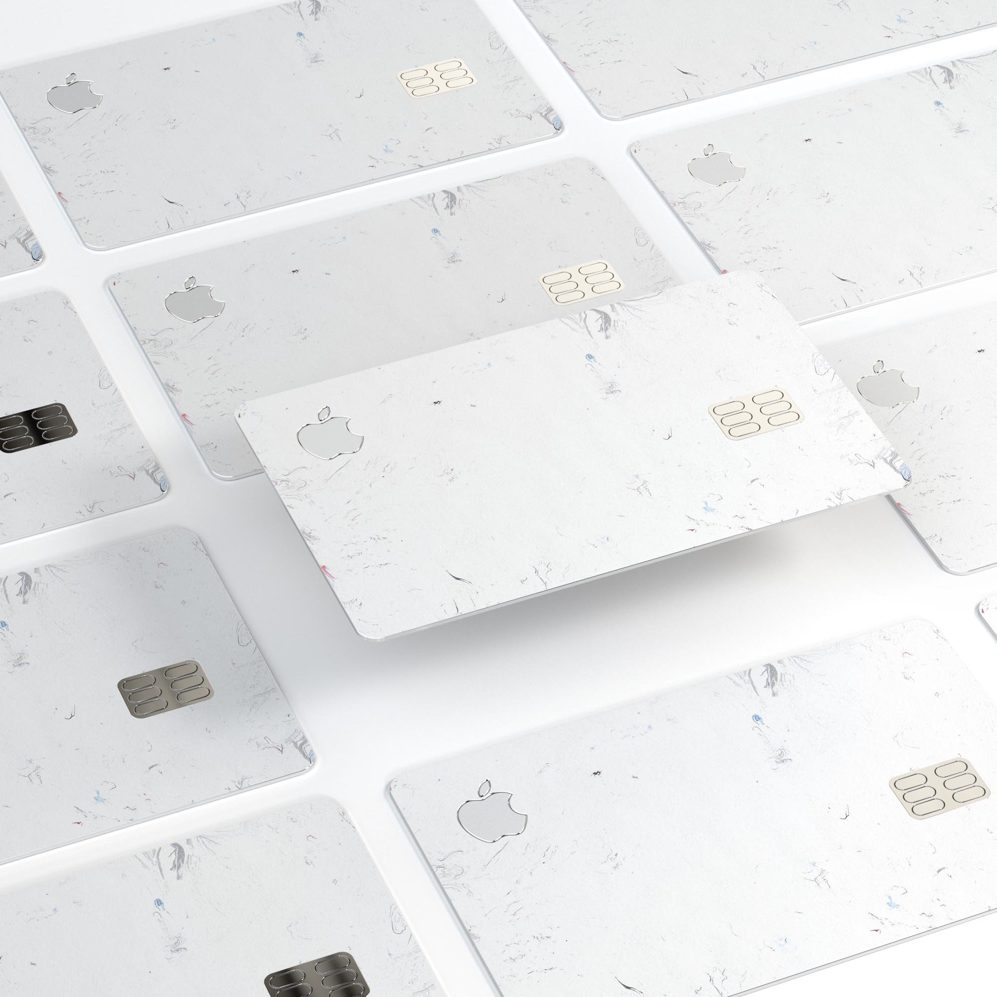 Marbleized Light Gray Premium Protective Decal Skin-Kit for Apple Card, showcasing its sleek design and high-quality finish.