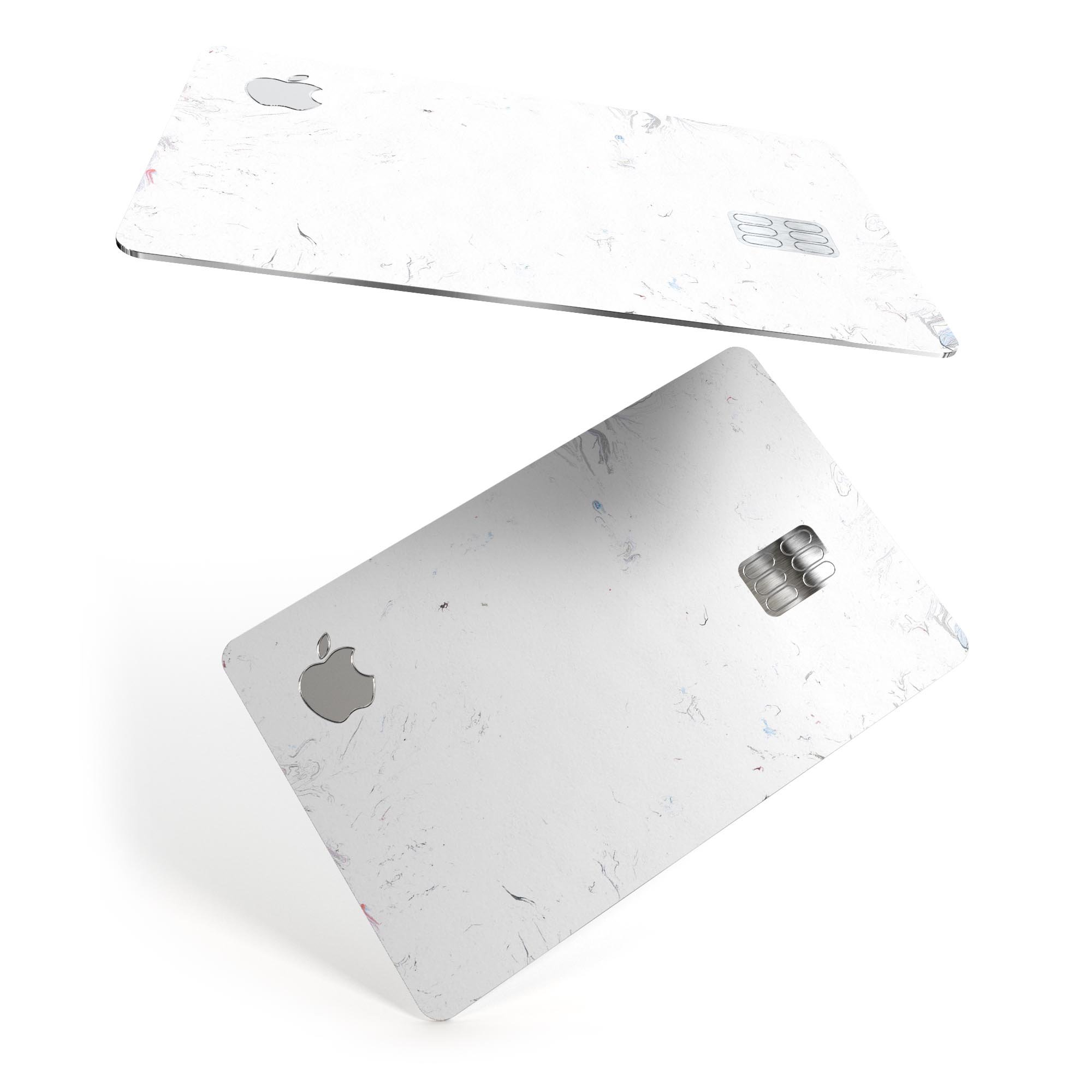 Marbleized Light Gray Premium Protective Decal Skin-Kit for Apple Card, showcasing its sleek design and high-quality finish.