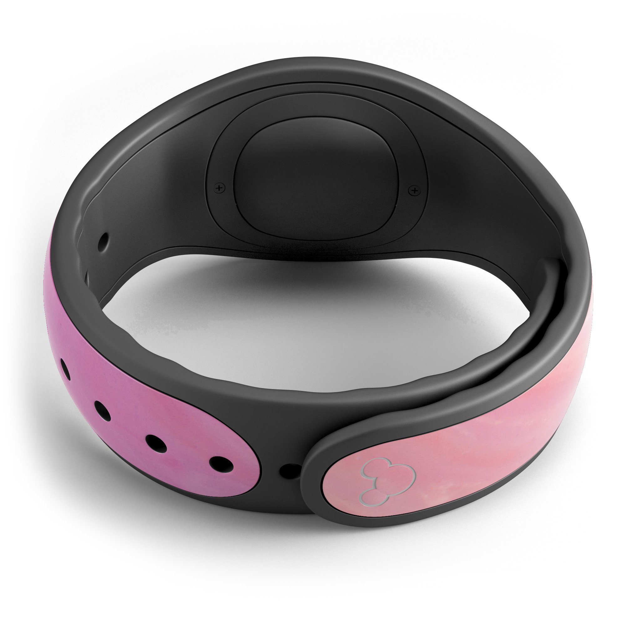Marbleized Pink Paradise V2 decal skin wrap kit for Disney Magic Band, showcasing a stylish pink marble design.