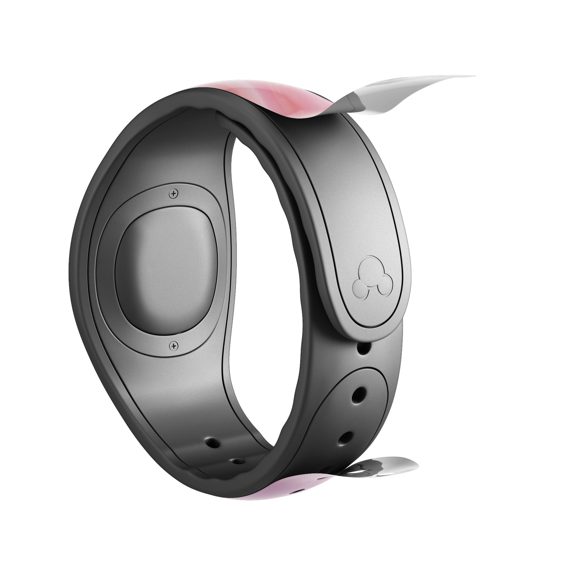 Marbleized Pink Paradise V2 decal skin wrap kit for Disney Magic Band, showcasing a stylish pink marble design.