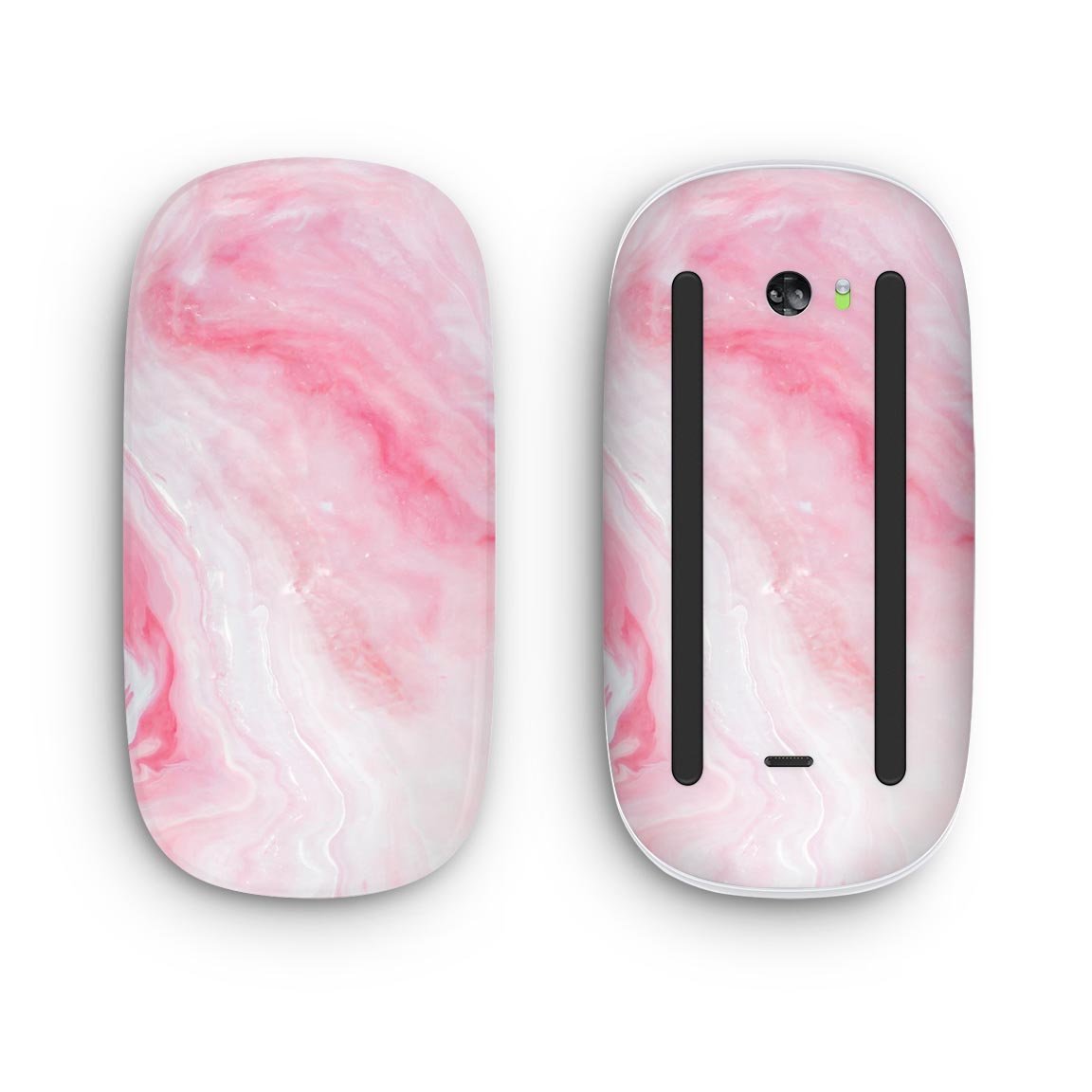 Marbleized Pink Paradise V6 skin decal wrap kit for Apple Magic Mouse, showcasing a stylish pink marble design.