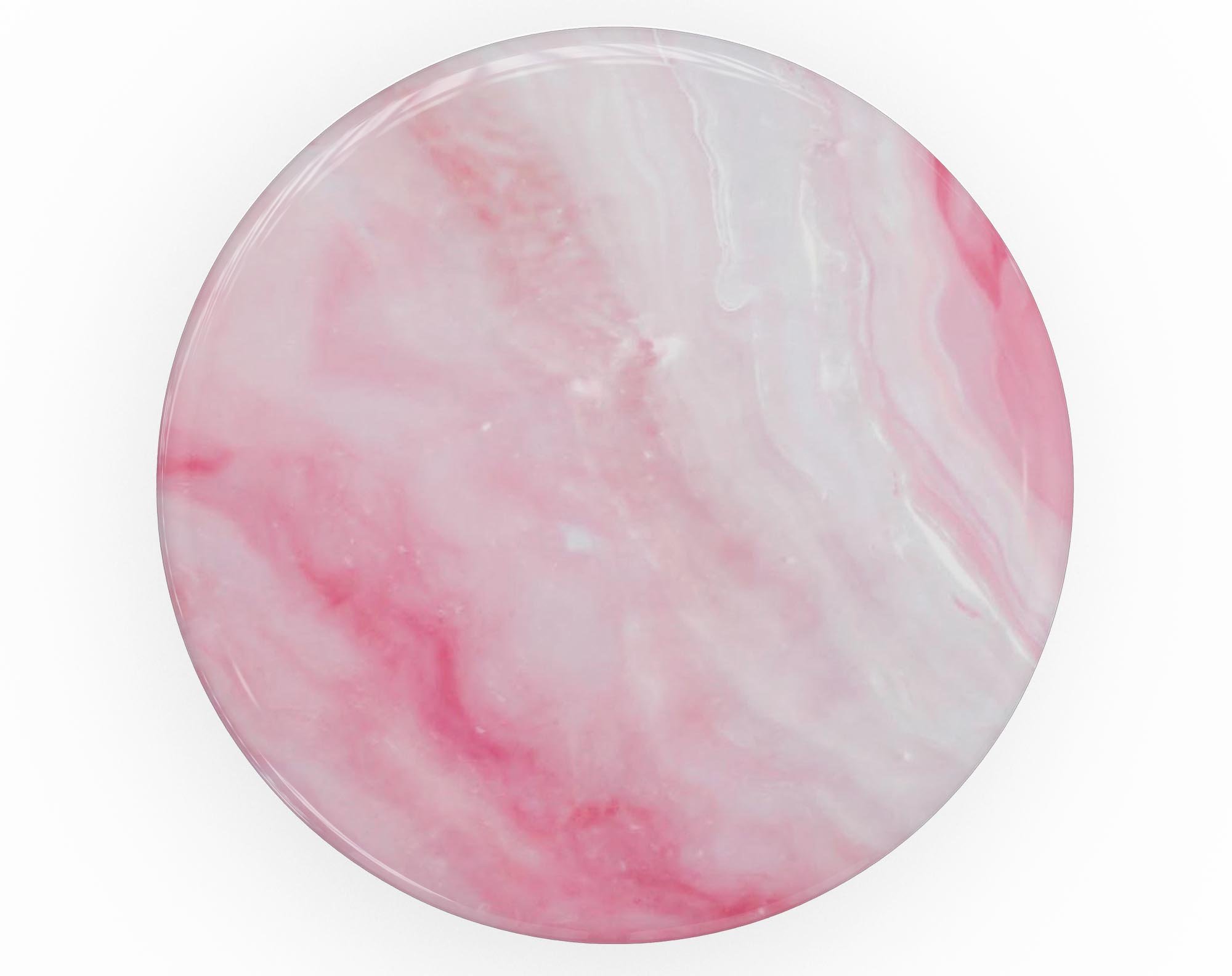 Marbleized Pink Paradise V6 Skin Kit for PopSockets featuring a vibrant pink and white marble design.