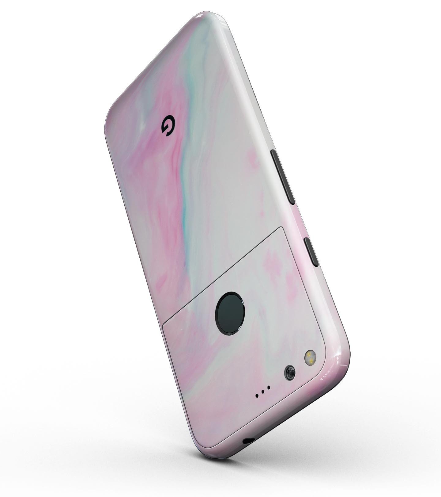 Marbleized Soft Pink Full-Body Skin Kit for Google Pixel, showcasing a stylish design and precision fit.