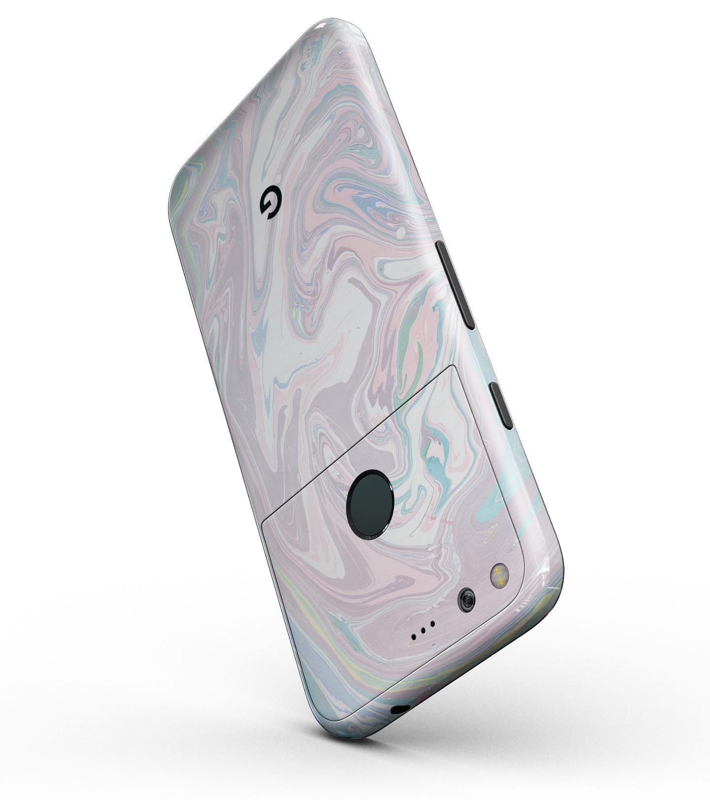 Marbleized Swirling Candy Coat skin kit for Google Pixel 5 and 5.5 XL, showcasing its unique design and precision fit.
