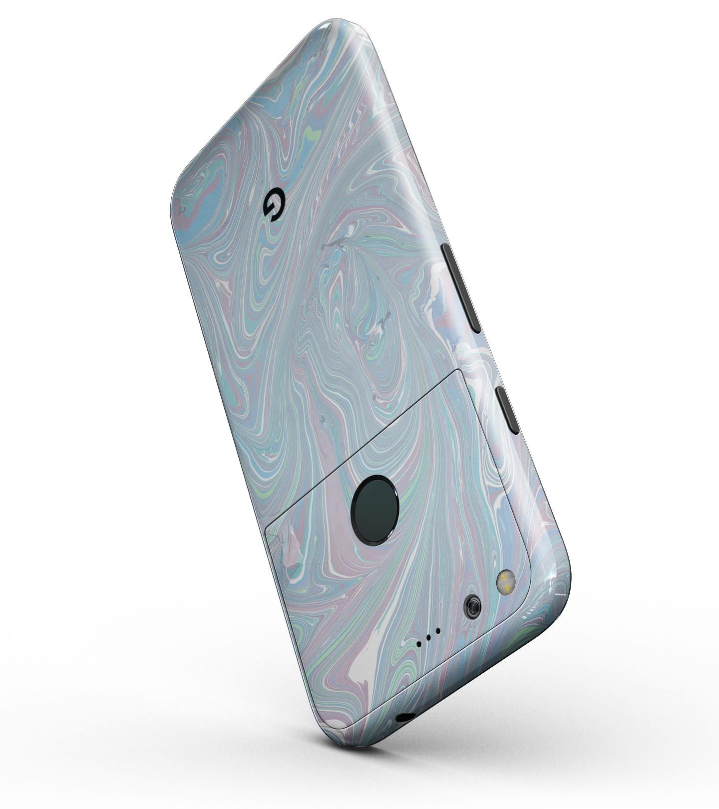 Marbleized Swirling Color Passion Full-Body Skin Kit for Google Pixel, showcasing a stylish design and precision fit.