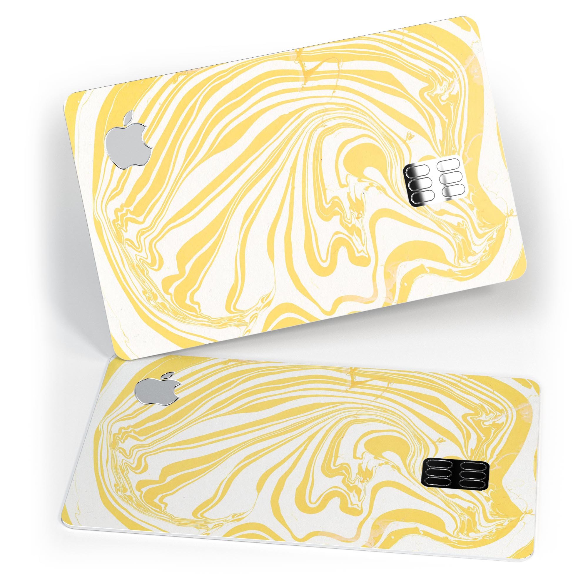 Marbleized Swirling Gold decal skin for Apple Card, showcasing its elegant design and premium quality.