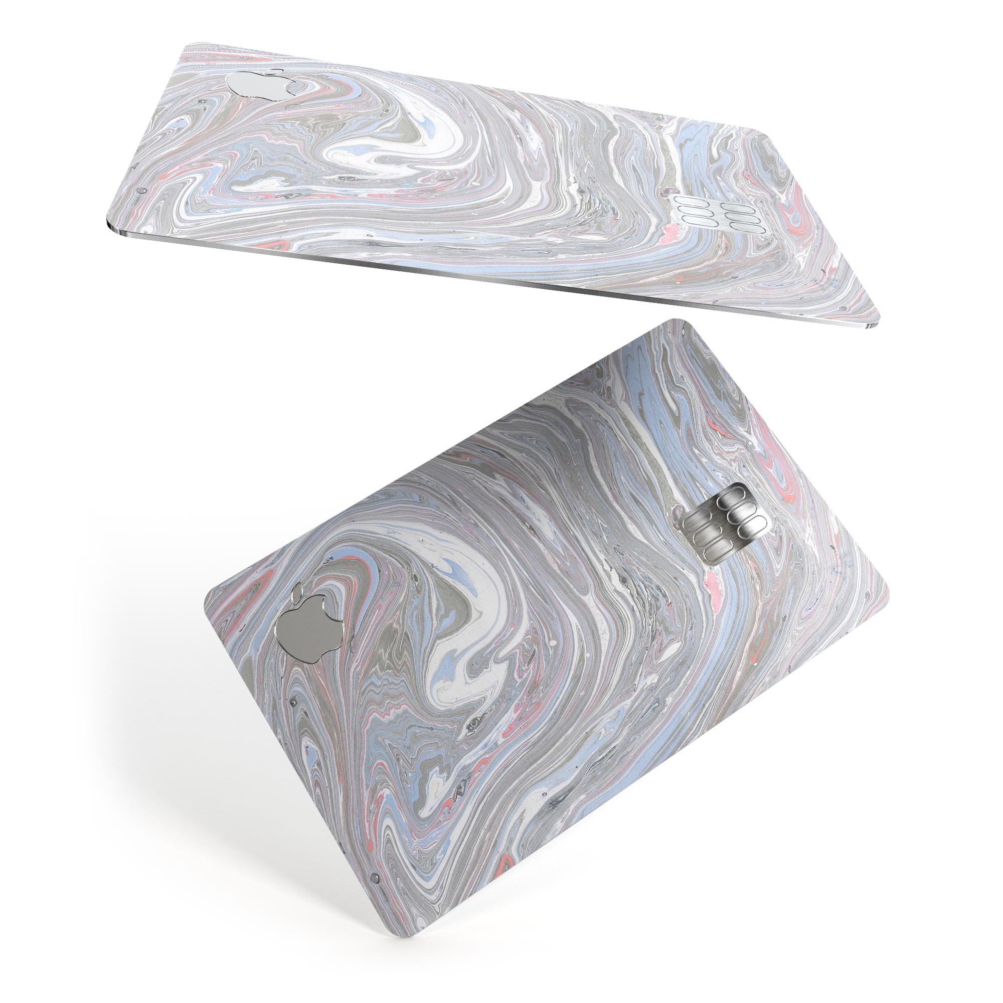 Marbleized Swirling v3 decal skin for Apple Card, showcasing a stylish marble design with a premium finish.