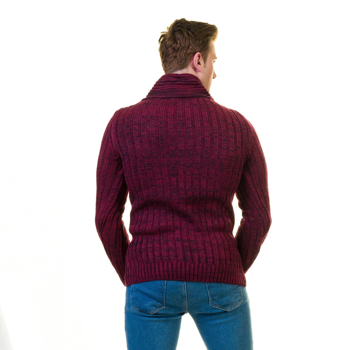 Maroon hoodie zippered jacket made from luxury European cotton, featuring a stylish design and comfortable fit.