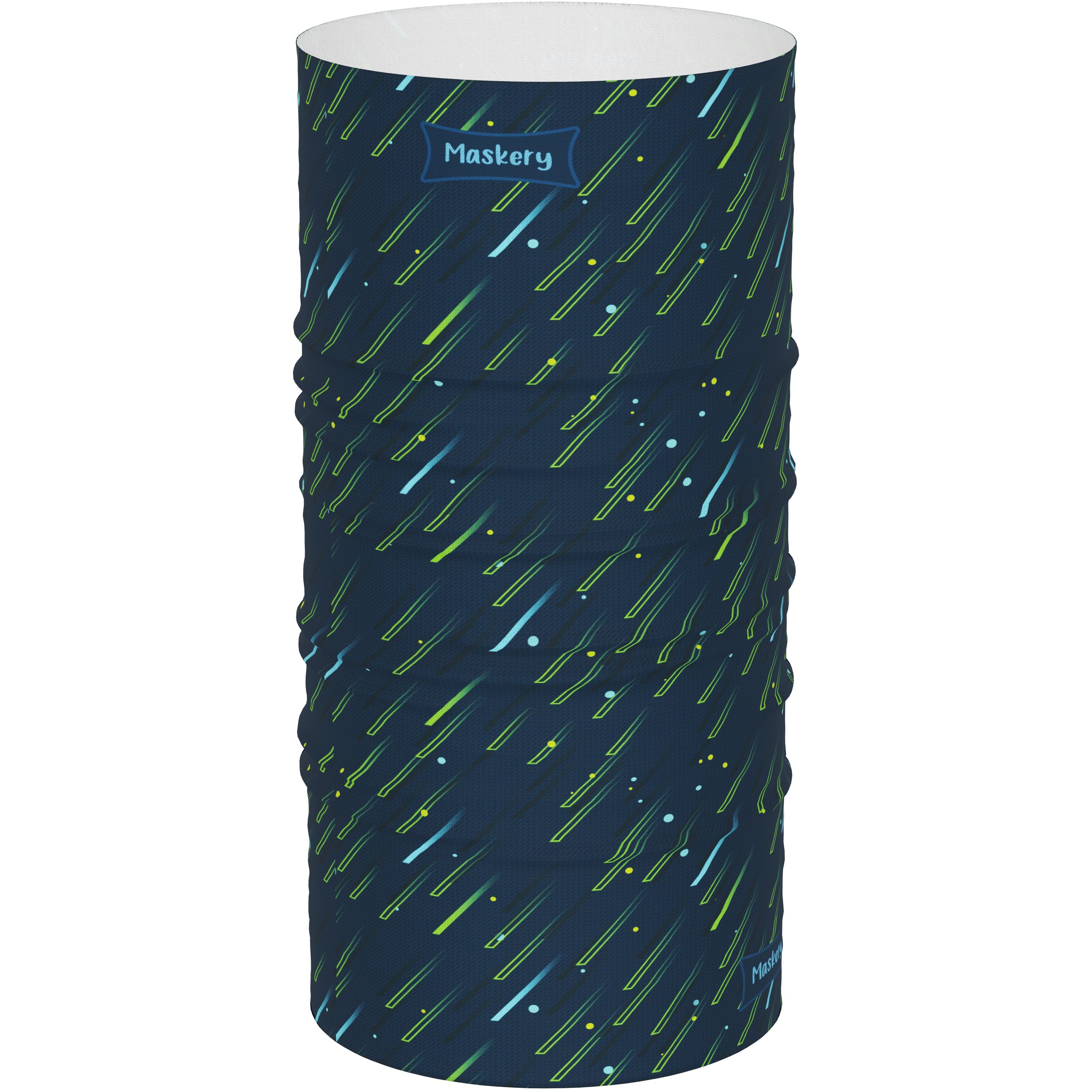 Maskery Multifunctional Neckwear displayed in various styles and colors, showcasing its versatility and design.