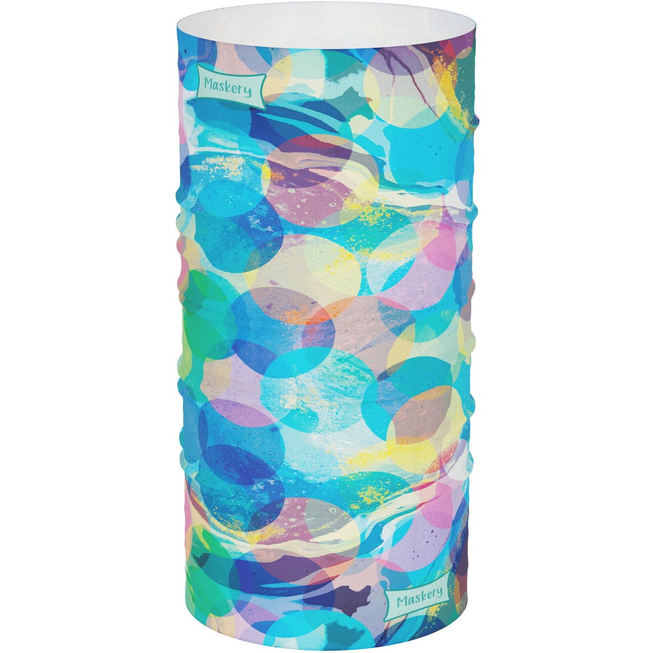 Maskery Multifunctional Neckwear displayed in various colors and styles, showcasing its versatility and design.