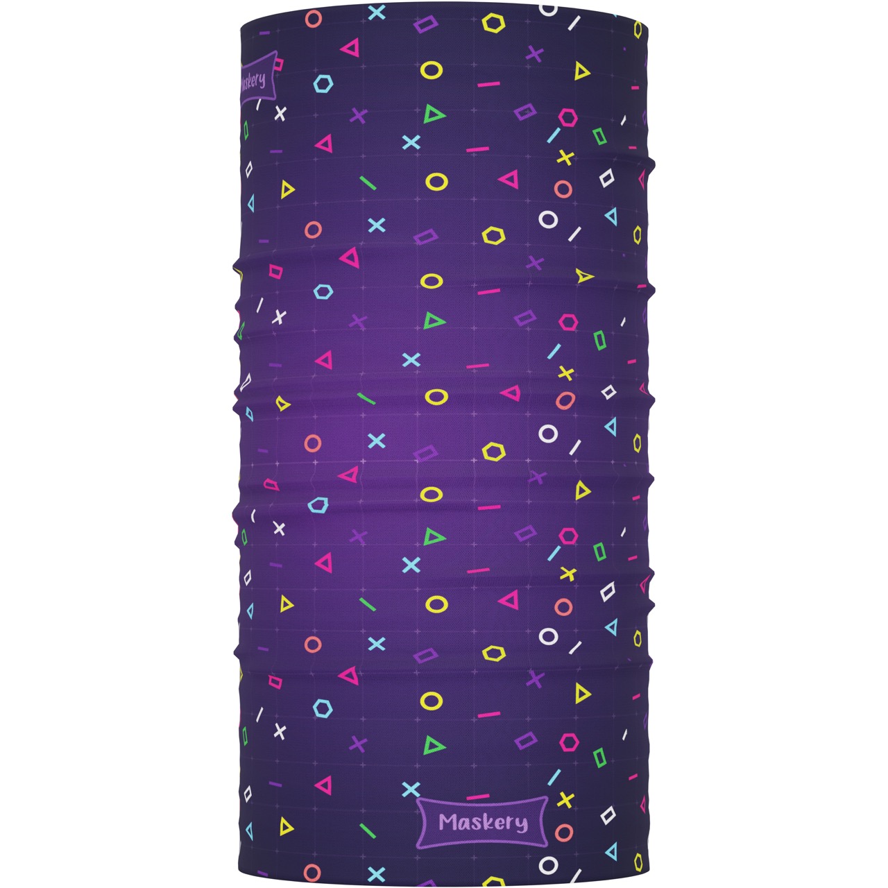 Maskery Multifunctional Neckwear displayed in various colors and styles, showcasing its versatility and design.