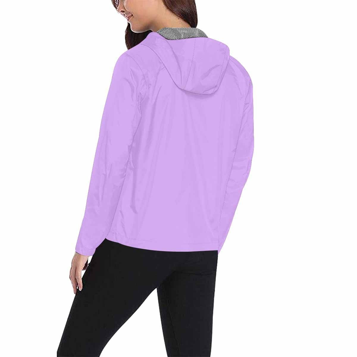 Mauve Purple Hooded Windbreaker Jacket for men and women, featuring a stylish design with zippered pockets and adjustable hood.