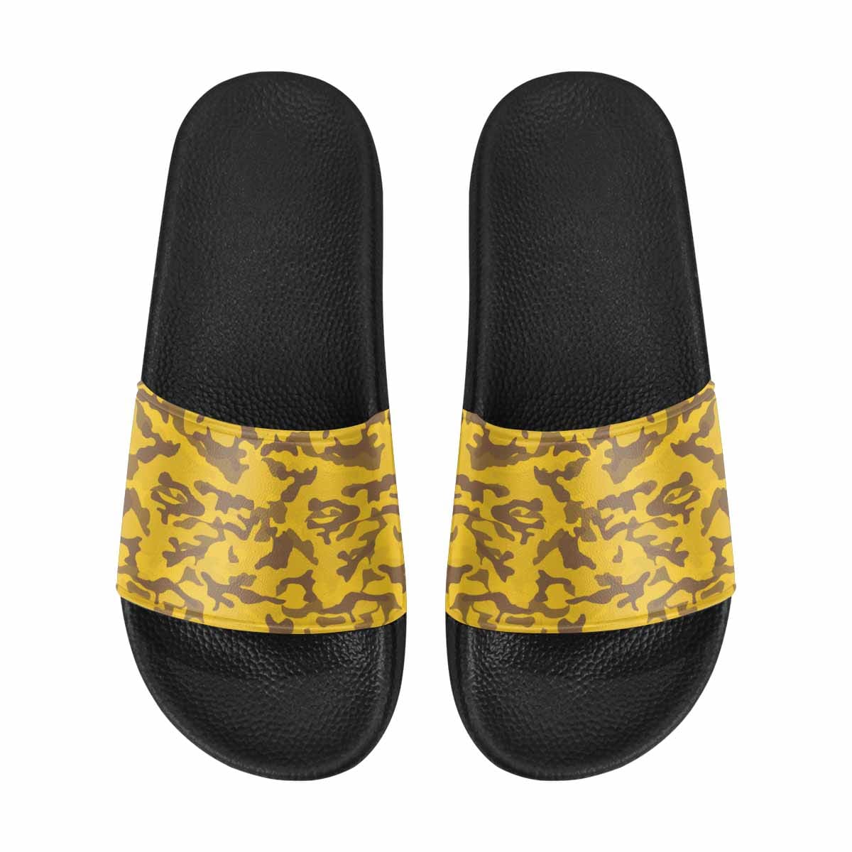 A pair of stylish men's slide sandals featuring durable PVC straps and a comfortable sole, perfect for casual wear.