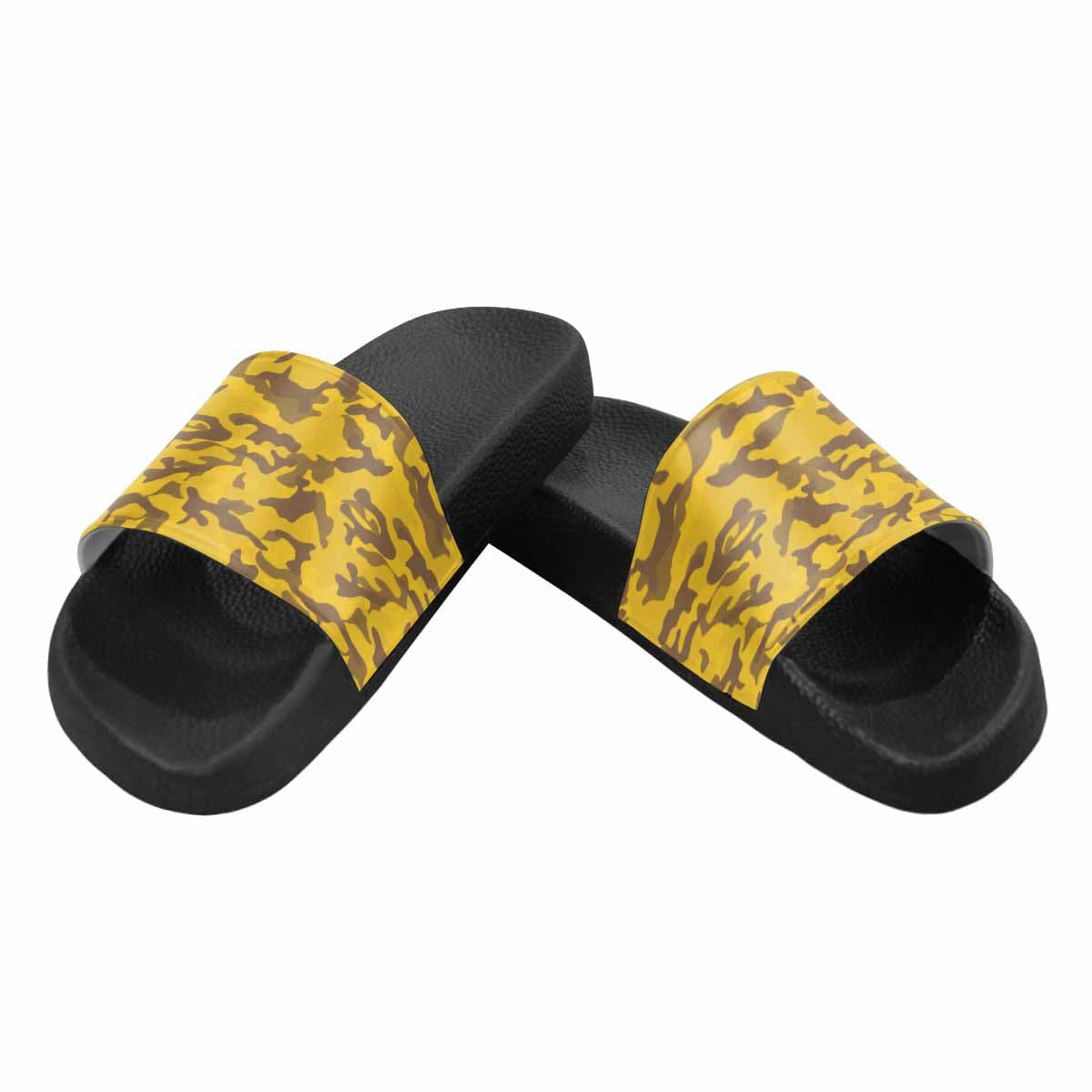 A pair of stylish men's slide sandals featuring durable PVC straps and a comfortable sole, perfect for casual wear.
