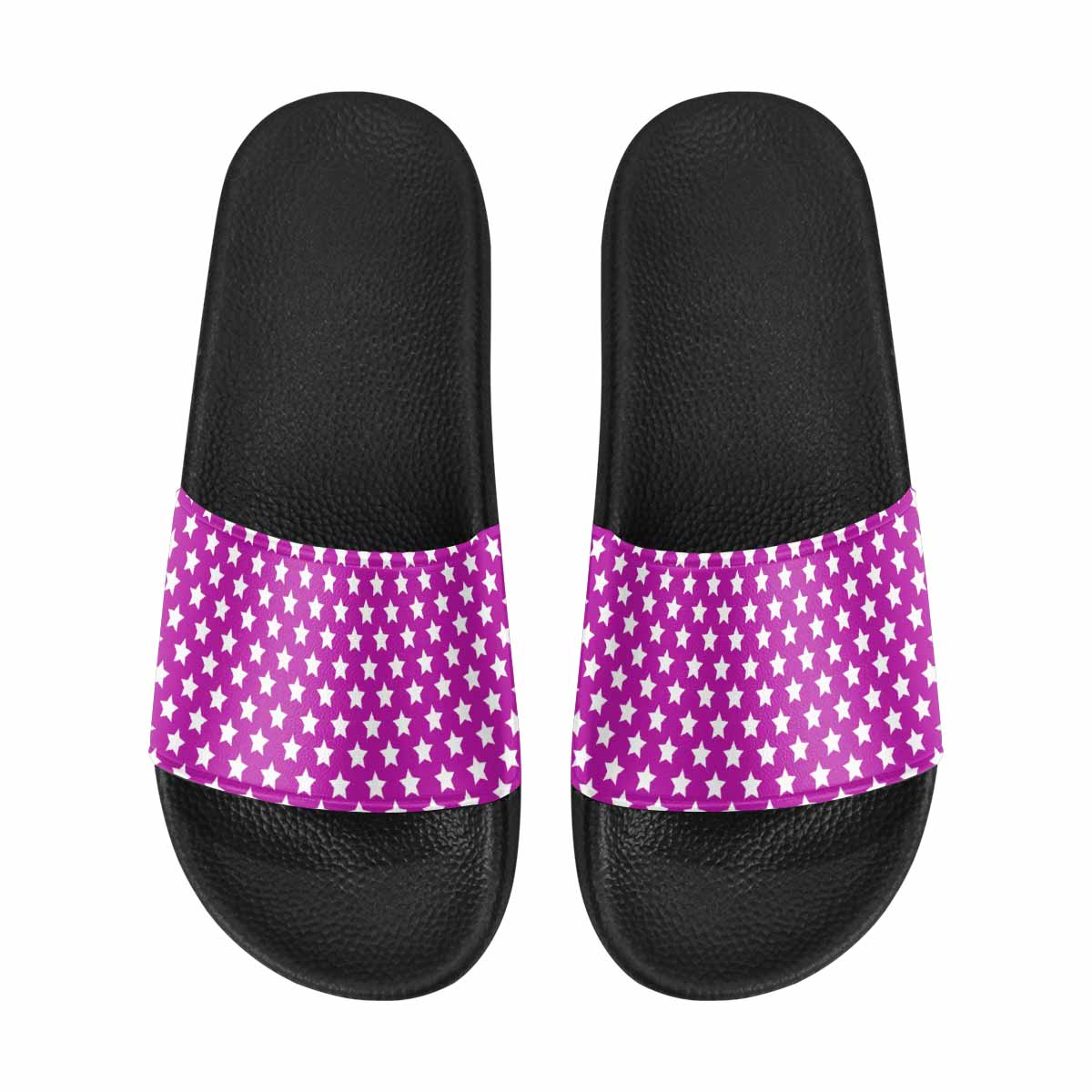A pair of stylish men's slide sandals featuring lightweight PVC straps and a comfortable sole, perfect for casual wear.