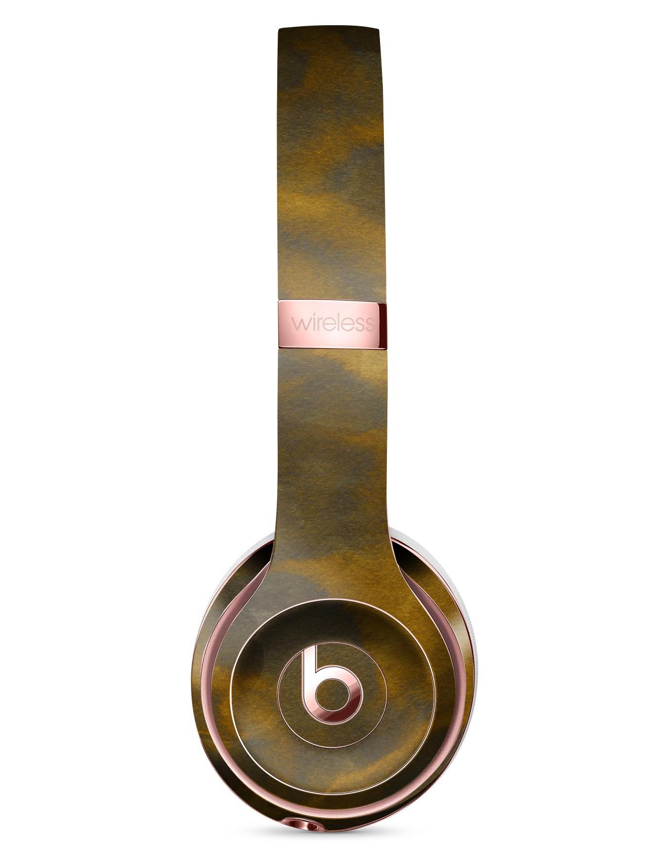 Micro Golden Carnation Petals Skin Kit for Beats by Dre Solo 3 Wireless Headphones, showcasing vibrant floral design and premium vinyl material.