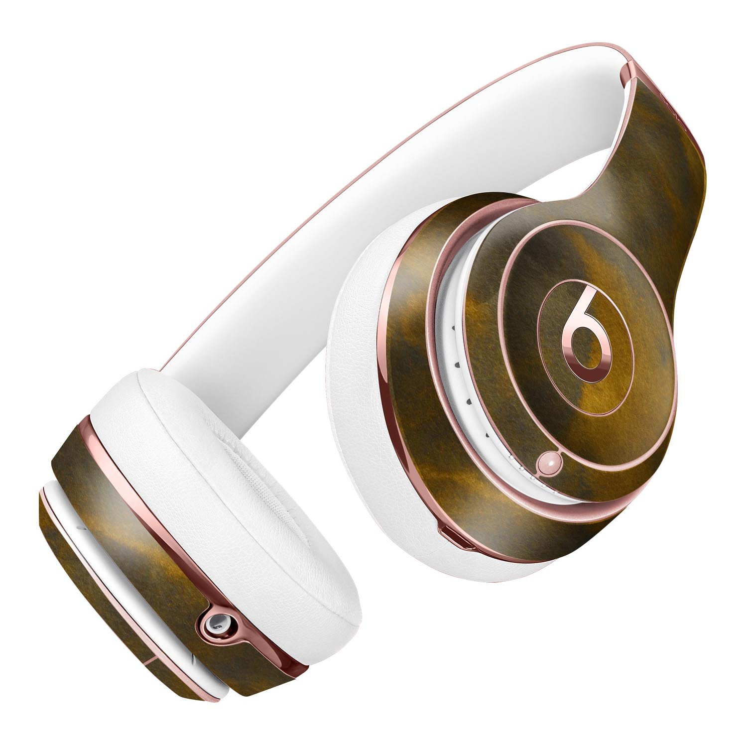 Micro Golden Carnation Petals Skin Kit for Beats by Dre Solo 3 Wireless Headphones, showcasing vibrant floral design and premium vinyl material.