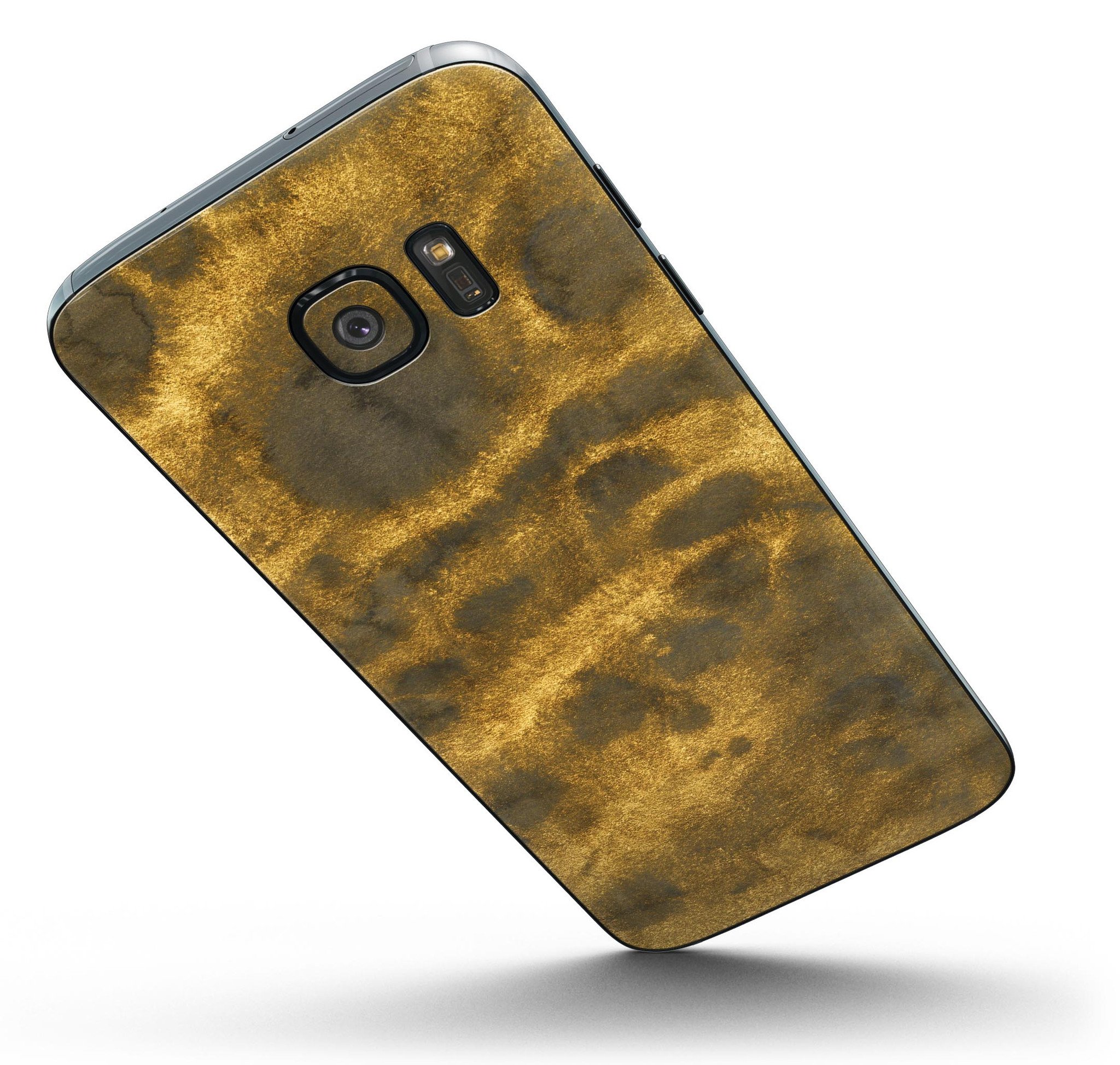 Micro Golden Caverns V1 skin kit for Samsung Galaxy S7, showcasing premium vinyl design and full-body coverage.
