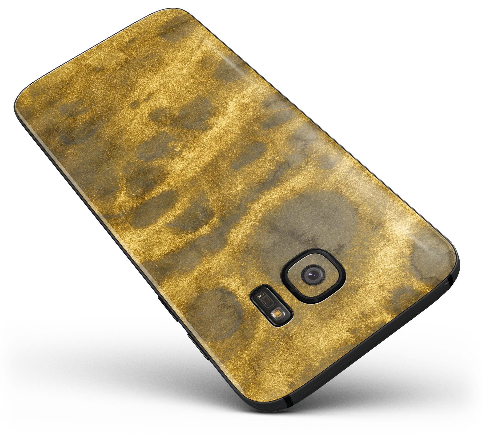 Micro Golden Caverns V1 skin kit for Samsung Galaxy S7, showcasing premium vinyl design and full-body coverage.