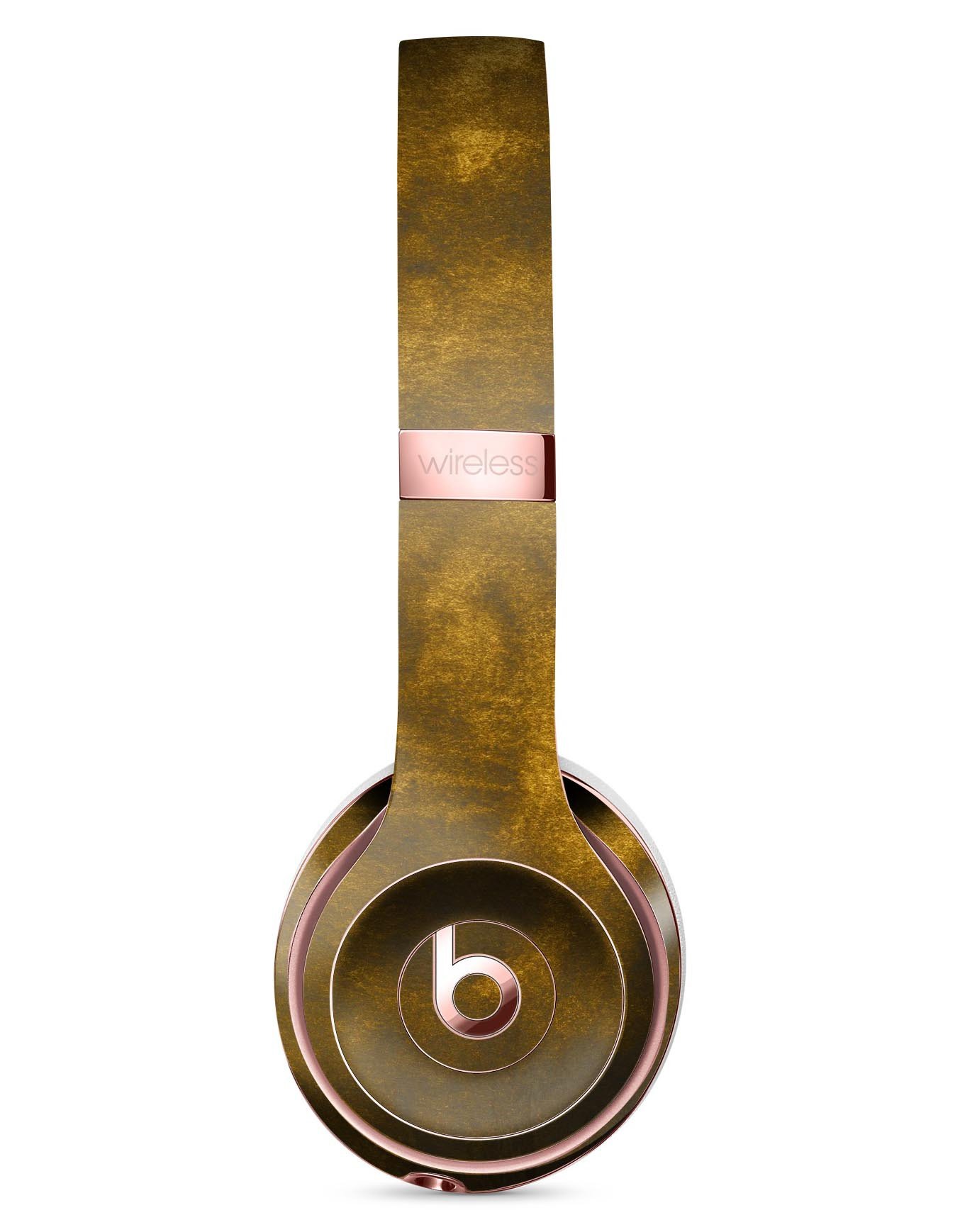Micro Golden Fog Full-Body Skin Kit for Beats by Dre Solo 3, showcasing a stylish golden fog design that fits perfectly on the headphones.