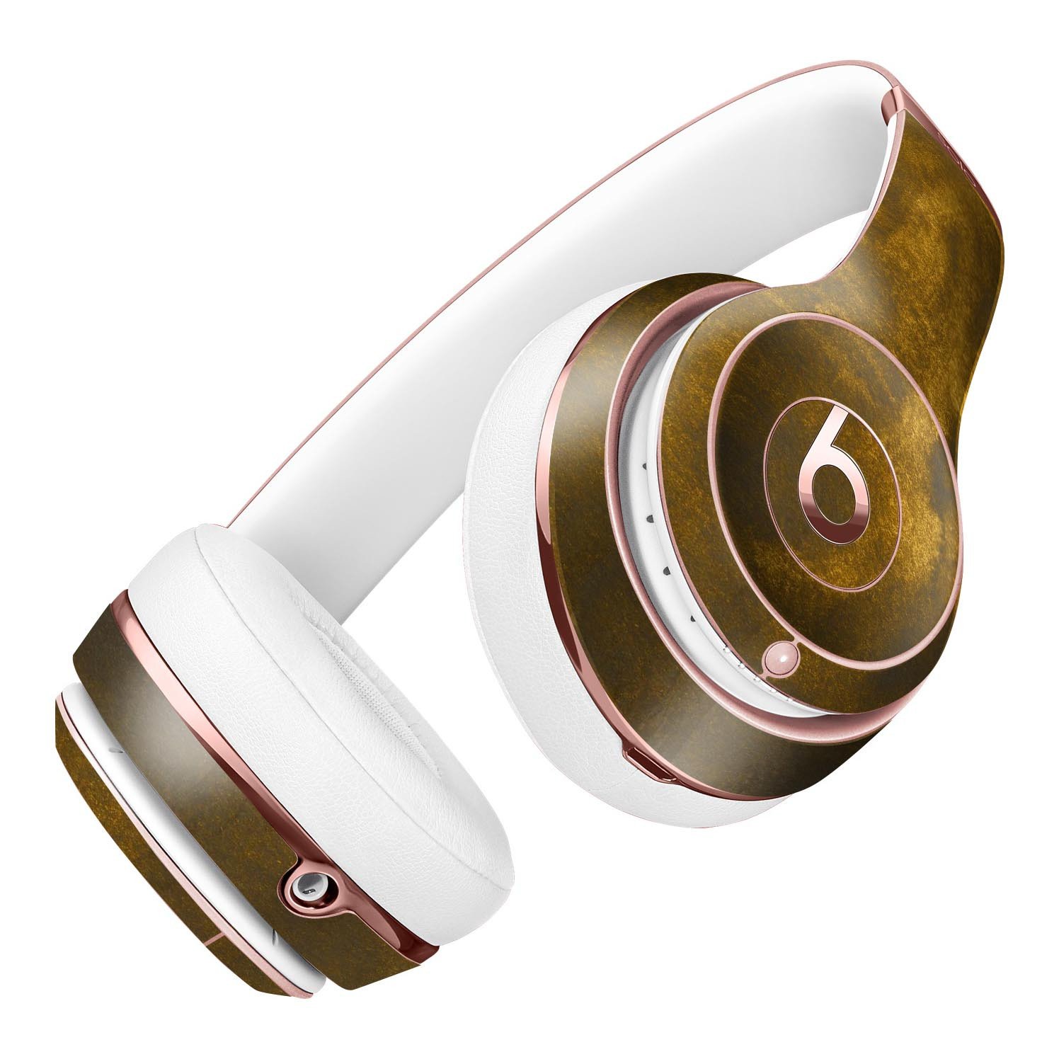 Micro Golden Fog Full-Body Skin Kit for Beats by Dre Solo 3, showcasing a stylish golden fog design that fits perfectly on the headphones.