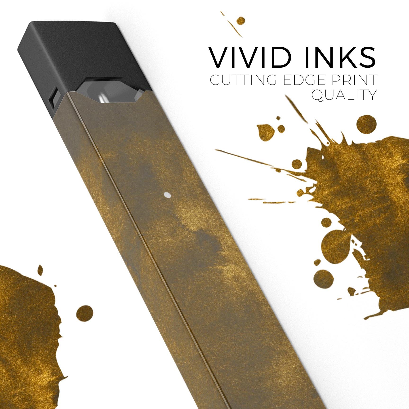 Micro Golden Fog skin-wrap sticker designed for JUUL vaping device, featuring a stylish golden fog design and precision cut for a perfect fit.