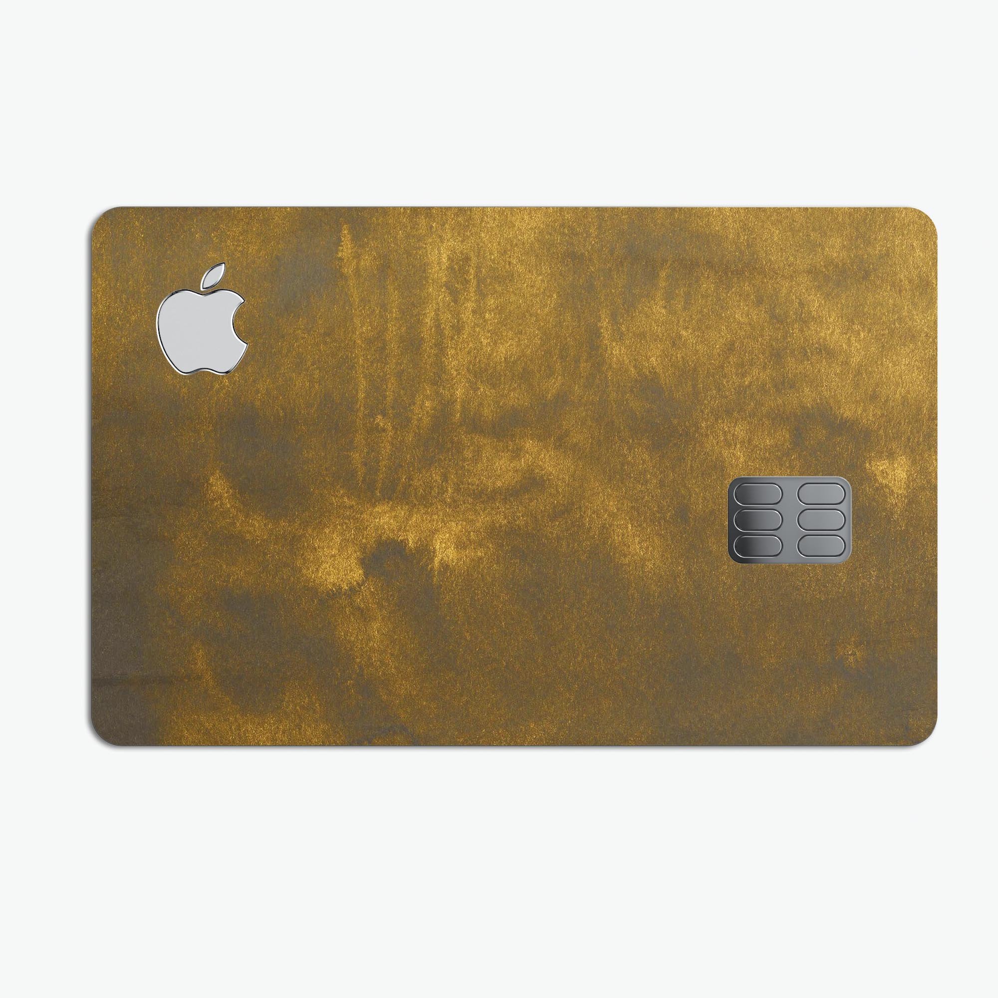 Micro Golden Fog decal skin-kit for Apple Card, showcasing premium vinyl protection with a stylish finish.