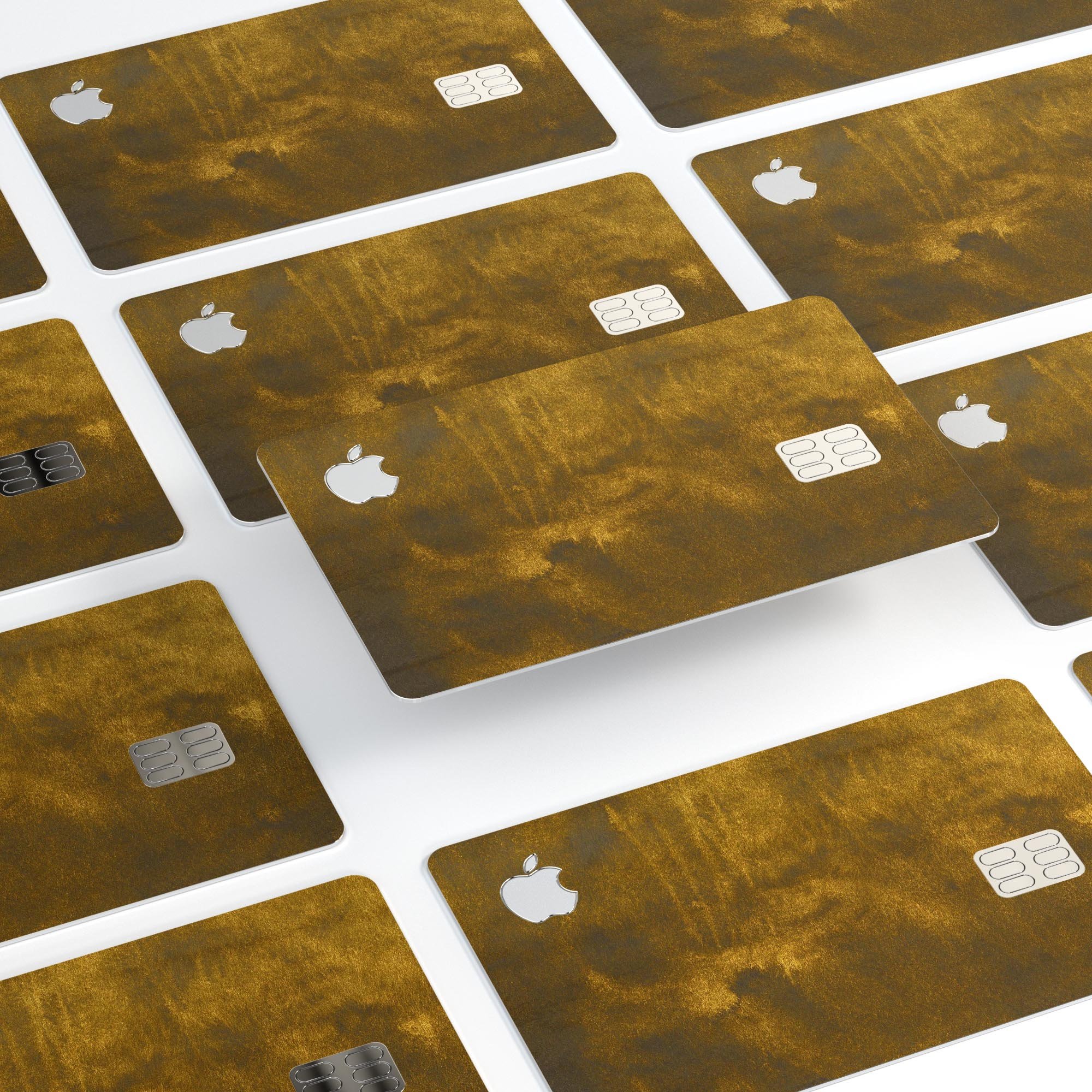 Micro Golden Fog decal skin-kit for Apple Card, showcasing premium vinyl protection with a stylish finish.