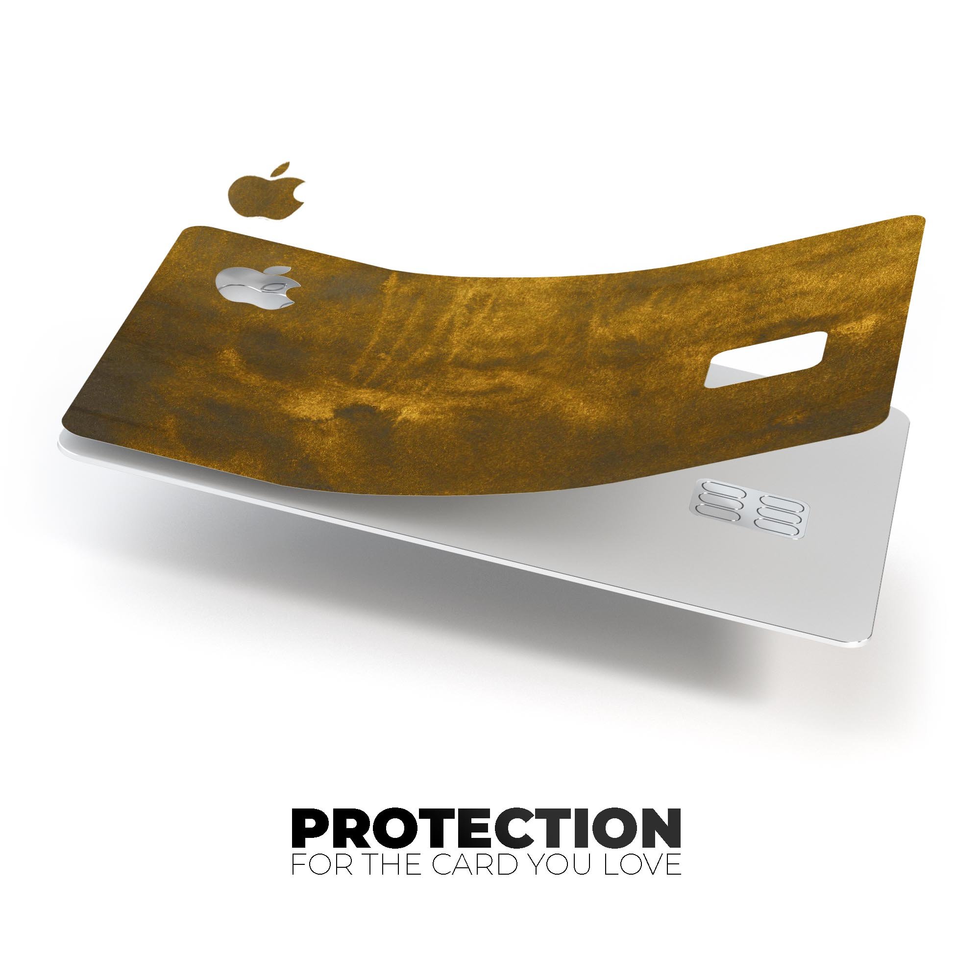Micro Golden Fog decal skin-kit for Apple Card, showcasing premium vinyl protection with a stylish finish.