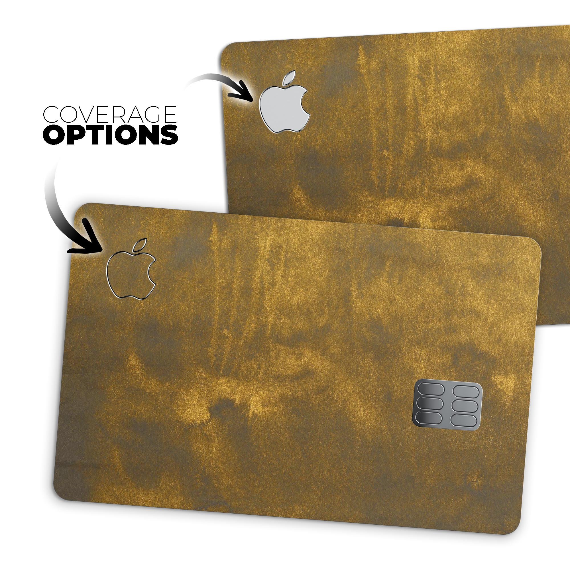 Micro Golden Fog decal skin-kit for Apple Card, showcasing premium vinyl protection with a stylish finish.
