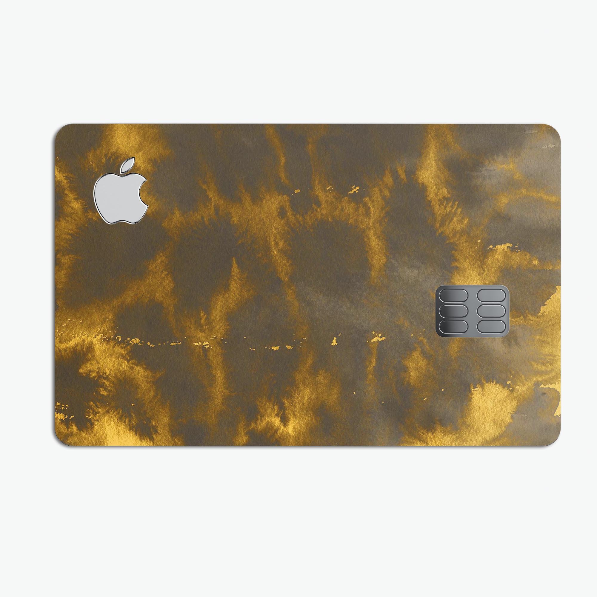 Micro Golden Giraffe Pattern decal skin for Apple Card, showcasing a stylish design that protects the card from scratches.