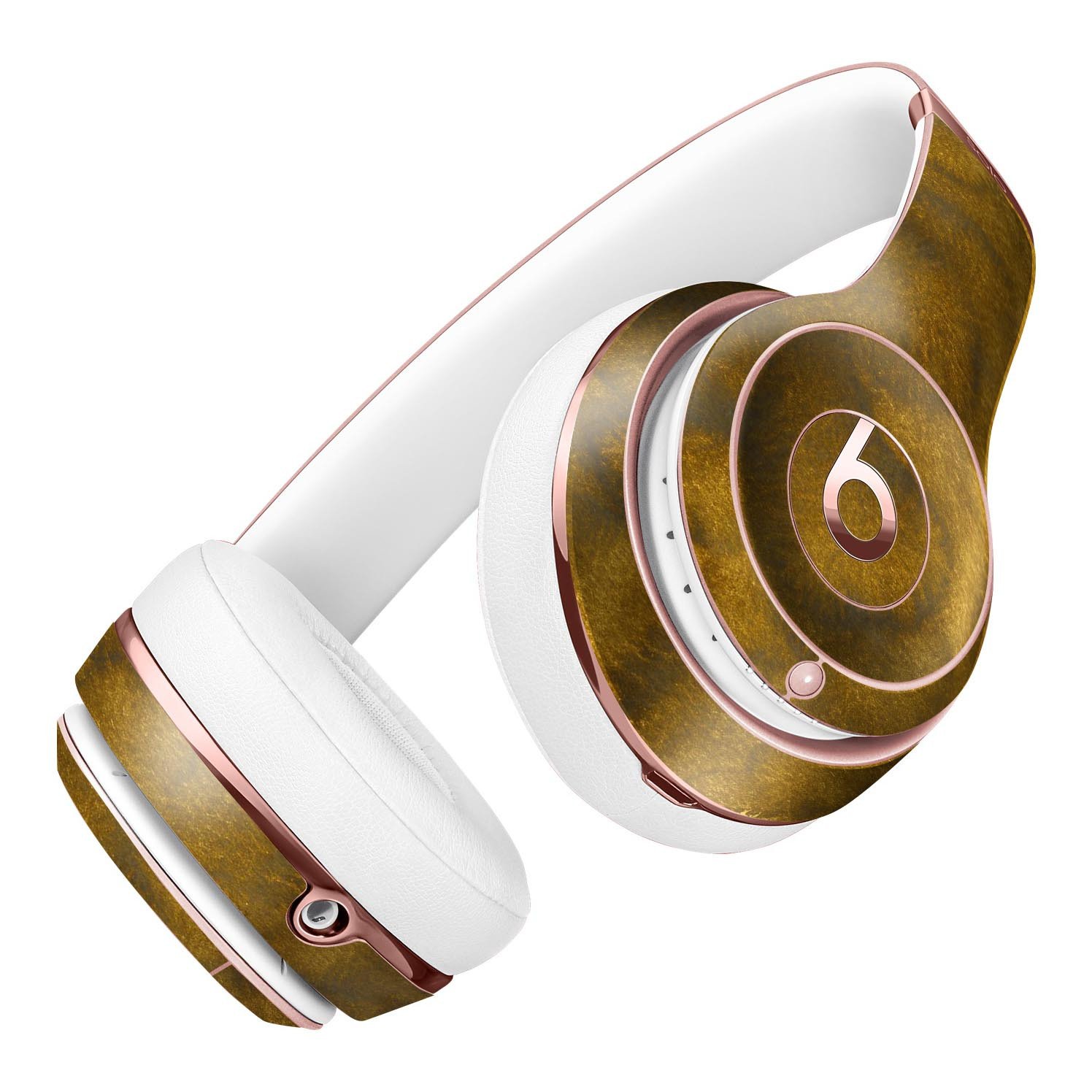 Micro Golden Watercolor Stains Full-Body Skin Kit for Beats by Dre Solo 3 Wireless Headphones, showcasing vibrant colors and protective design.