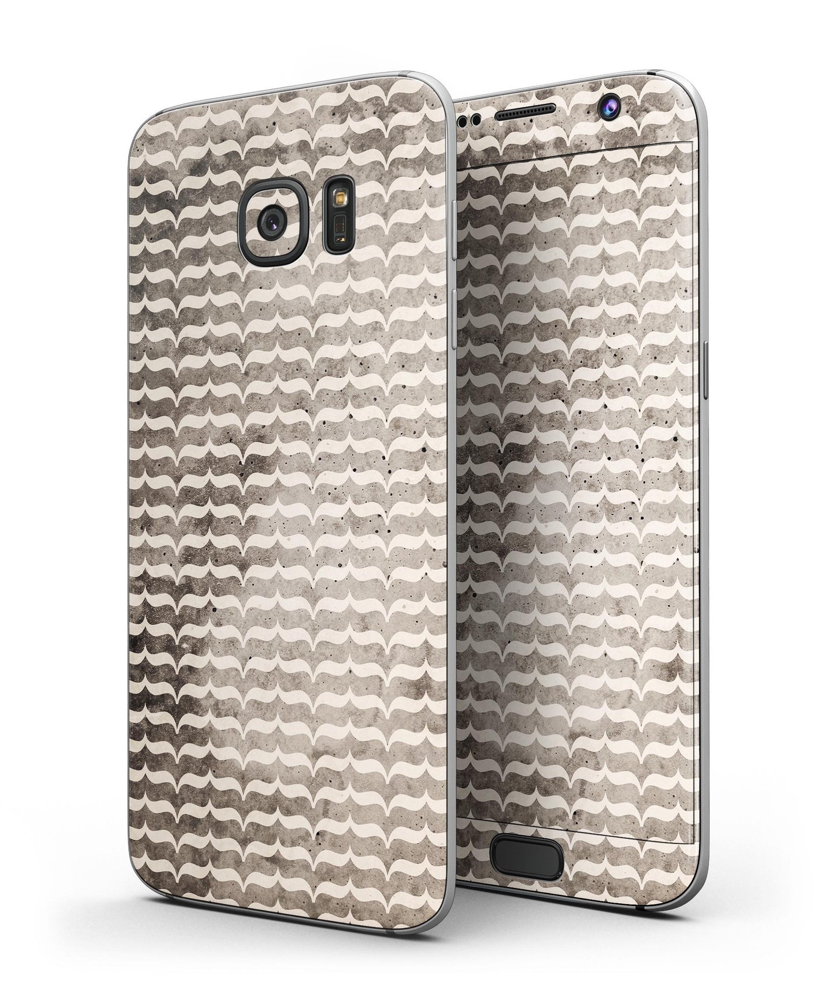 Micro Grunge Mustaches skin kit for Samsung Galaxy S7, showcasing full-body design and premium vinyl material.