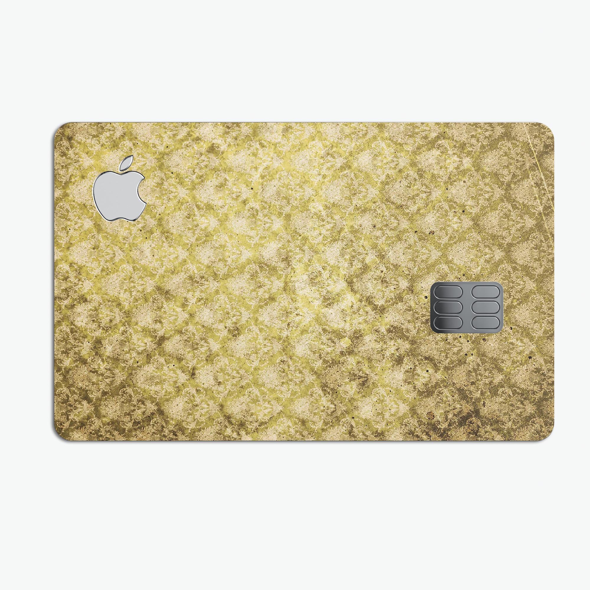Micro Grungy Mustard Pattern decal skin for Apple Card, showcasing its vibrant design and premium quality.