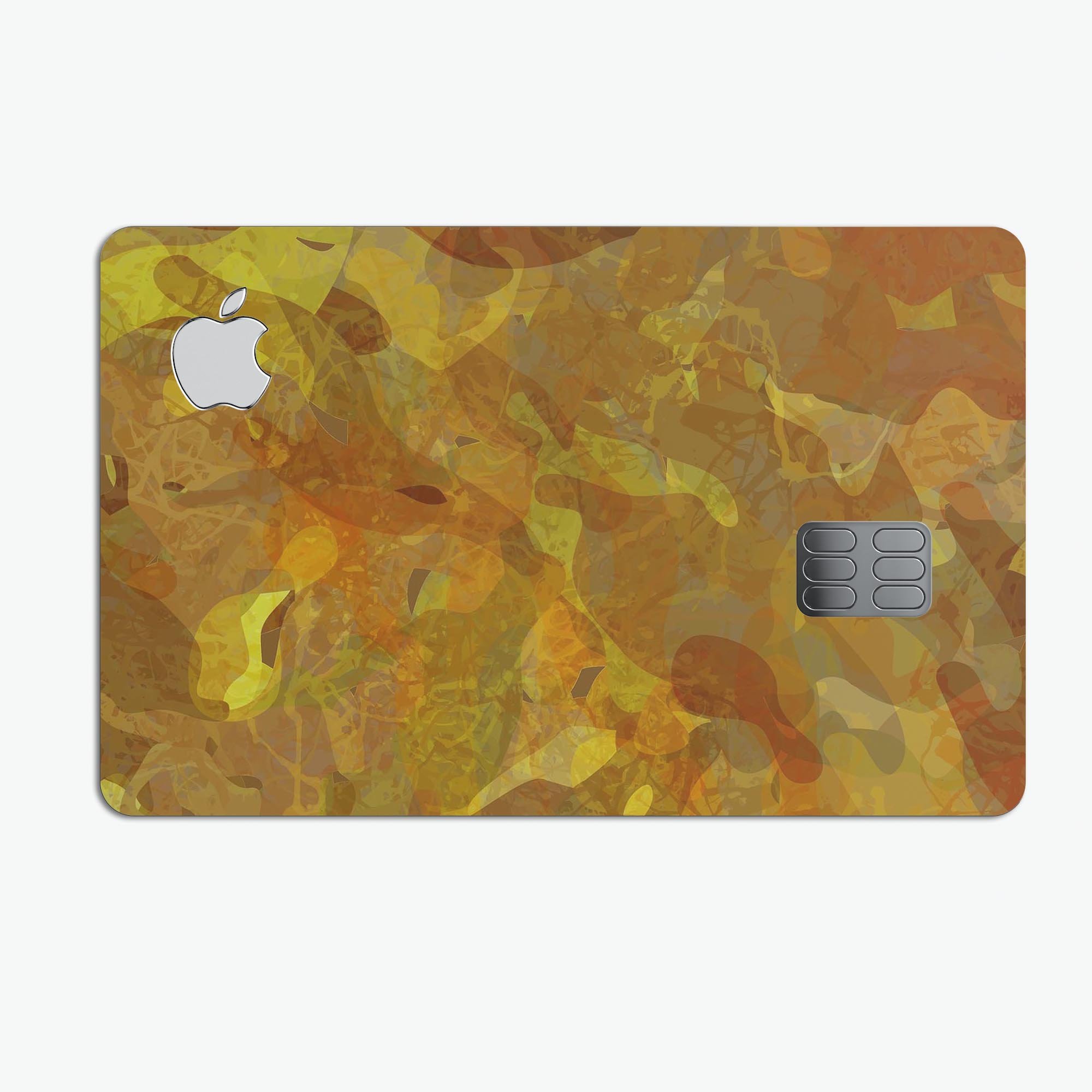 Military Jungle Camouflage V1 decal skin for Apple Card, showcasing its unique design and premium quality.