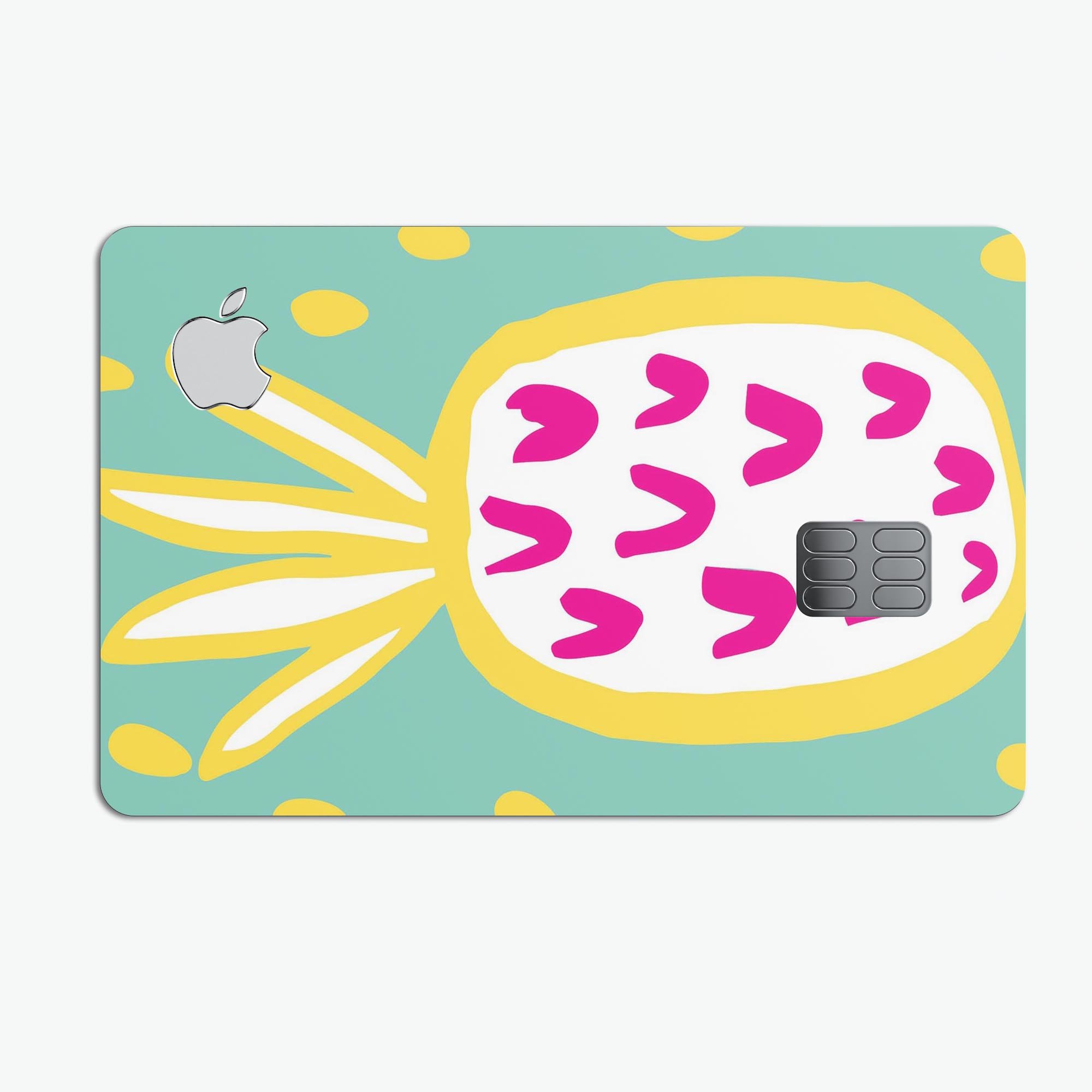 Mint v3 Pineapple decal skin-kit for Apple Card, showcasing premium vinyl design and finishes.