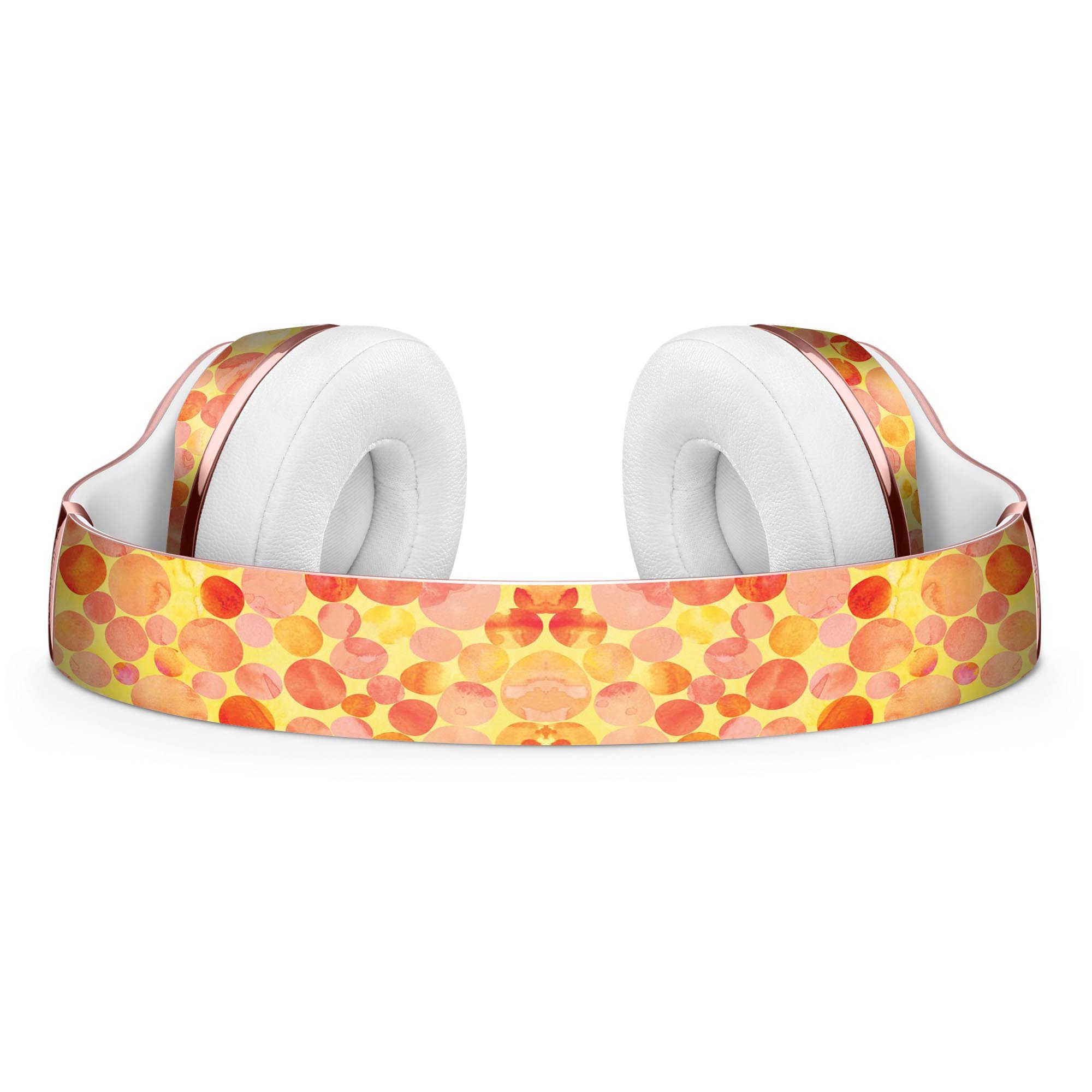 Mixed Fiery Watercolor Dots Full-Body Skin Kit for Beats by Dre Solo 3 Wireless Headphones, showcasing vibrant colors and unique design.