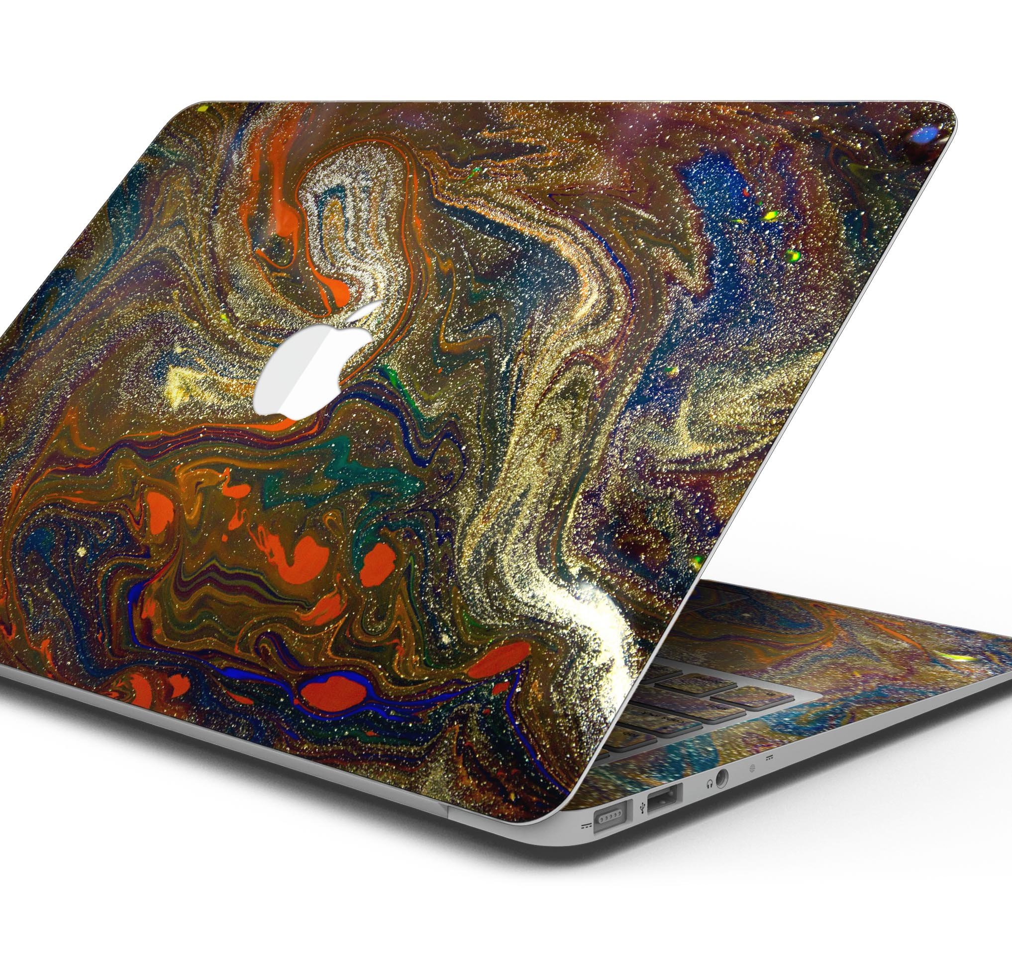 Mixed Oil v4 Skin Decal Wrap Kit for Apple MacBook, showcasing a stylish design and premium vinyl material.