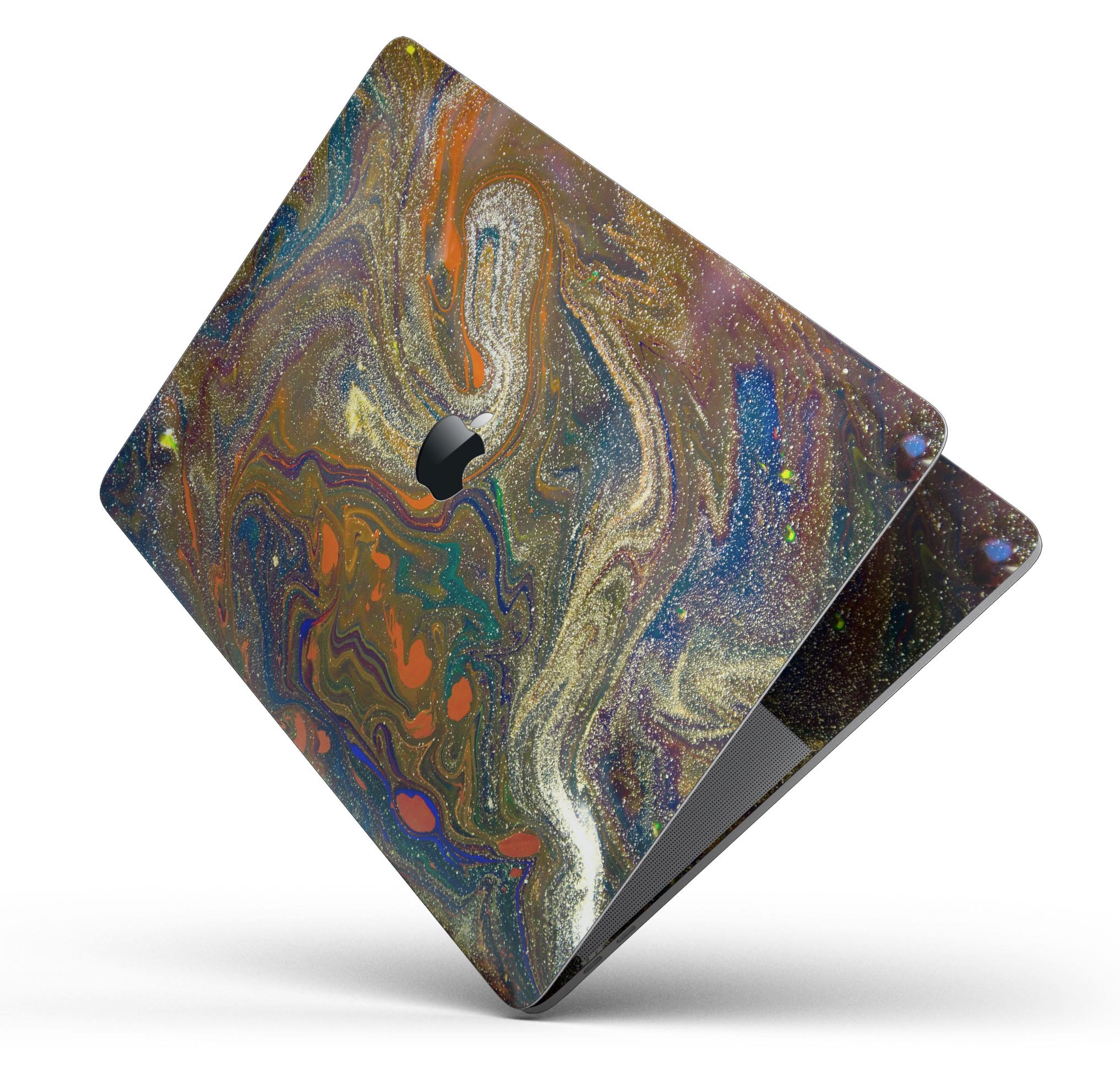 Mixed Oil v4 Skin Decal Wrap Kit for Apple MacBook, showcasing a stylish design and premium vinyl material.