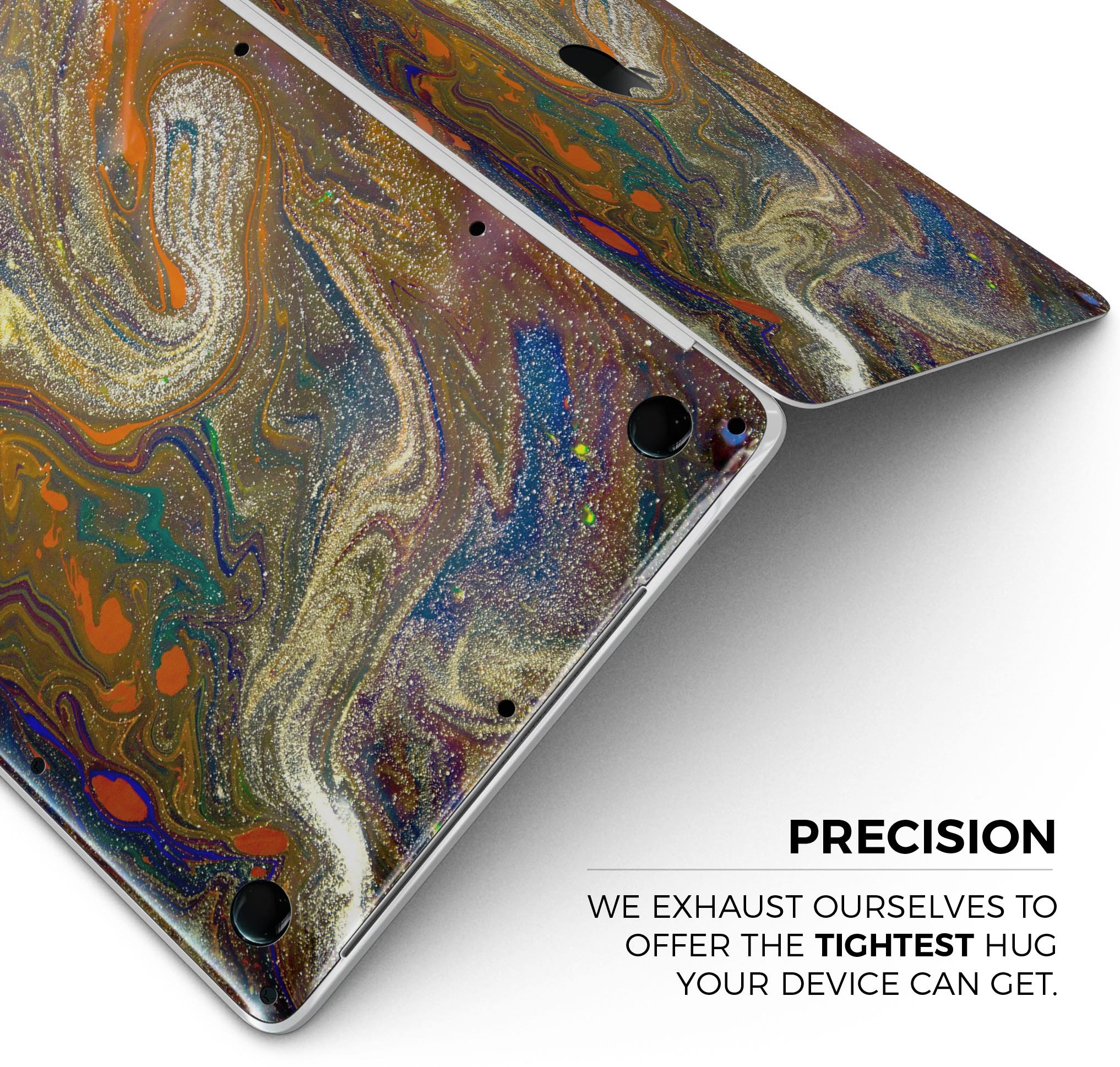 Mixed Oil v4 Skin Decal Wrap Kit for Apple MacBook, showcasing a stylish design and premium vinyl material.