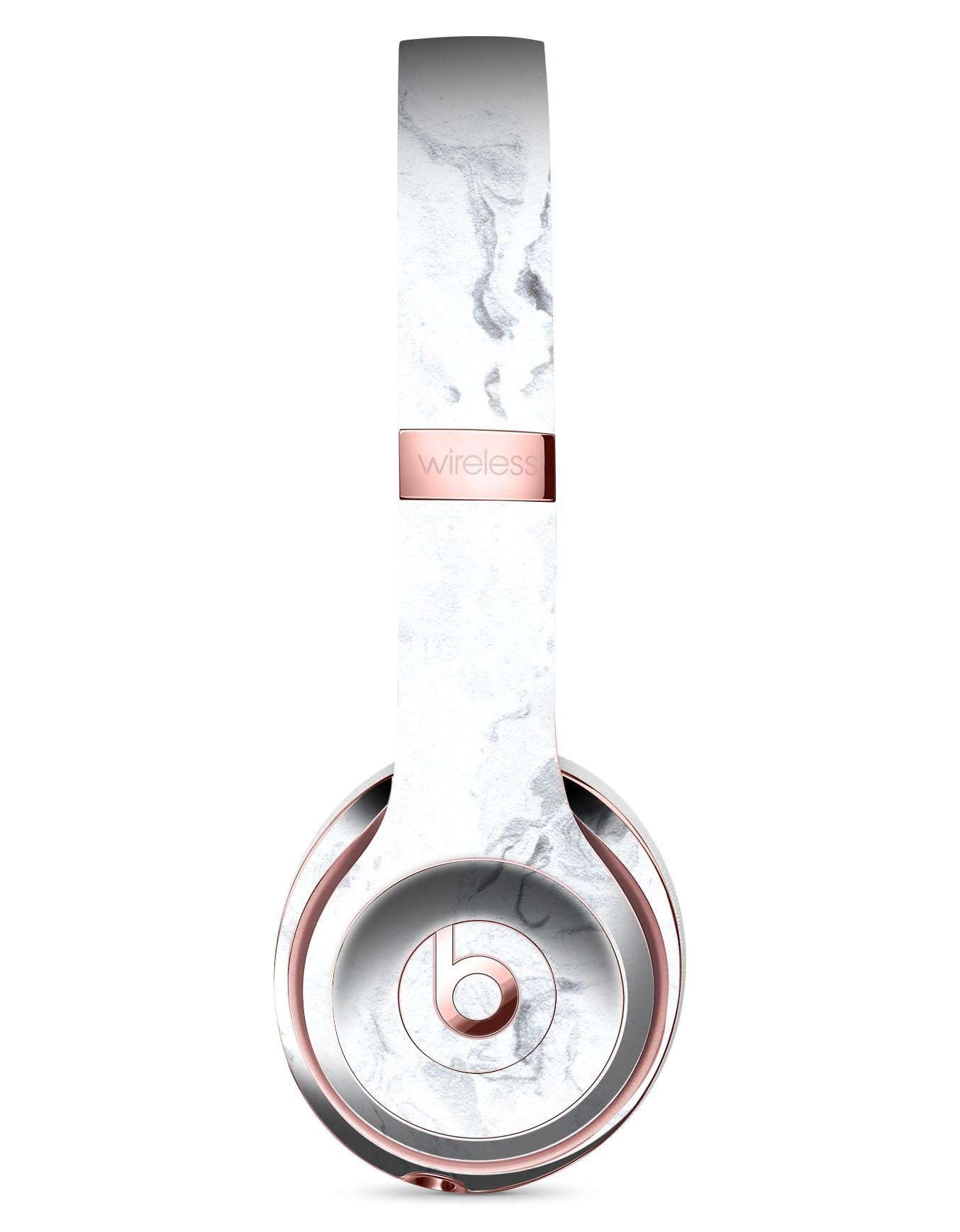 Mixtured Blue 31 Textured Marble Skin Kit for Beats by Dre Solo 3 Wireless Headphones, showcasing a stylish marble design.