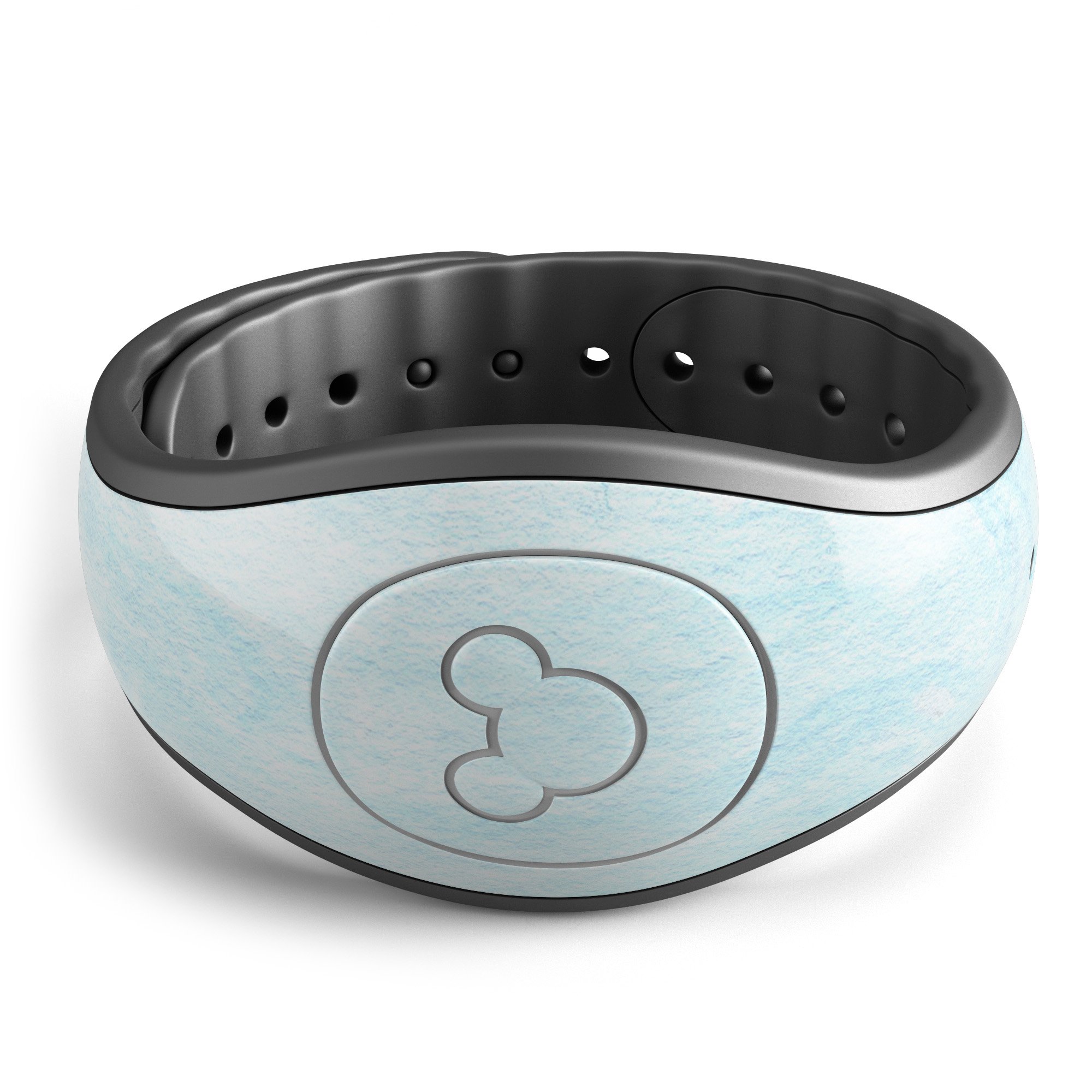 Mixtured Blue v9 Textured Marble decal skin wrap kit for Disney Magic Band, showcasing a stylish marble design.