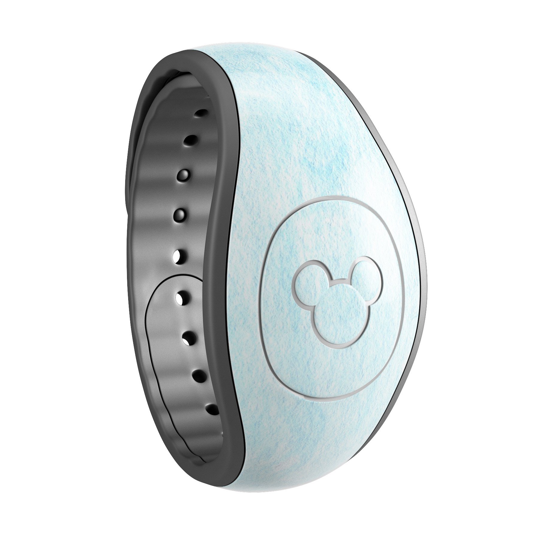 Mixtured Blue v9 Textured Marble decal skin wrap kit for Disney Magic Band, showcasing a stylish marble design.