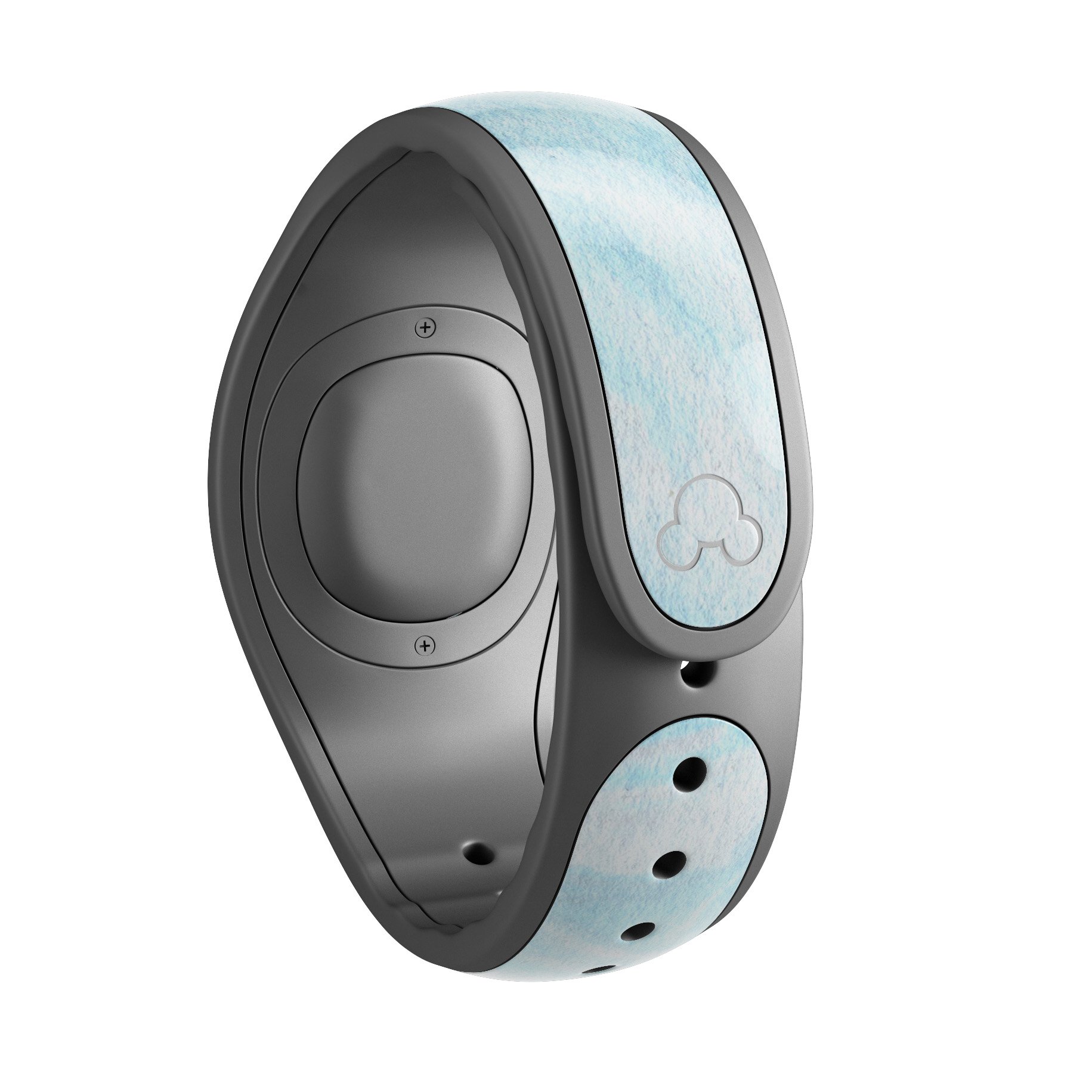 Mixtured Blue v9 Textured Marble decal skin wrap kit for Disney Magic Band, showcasing a stylish marble design.