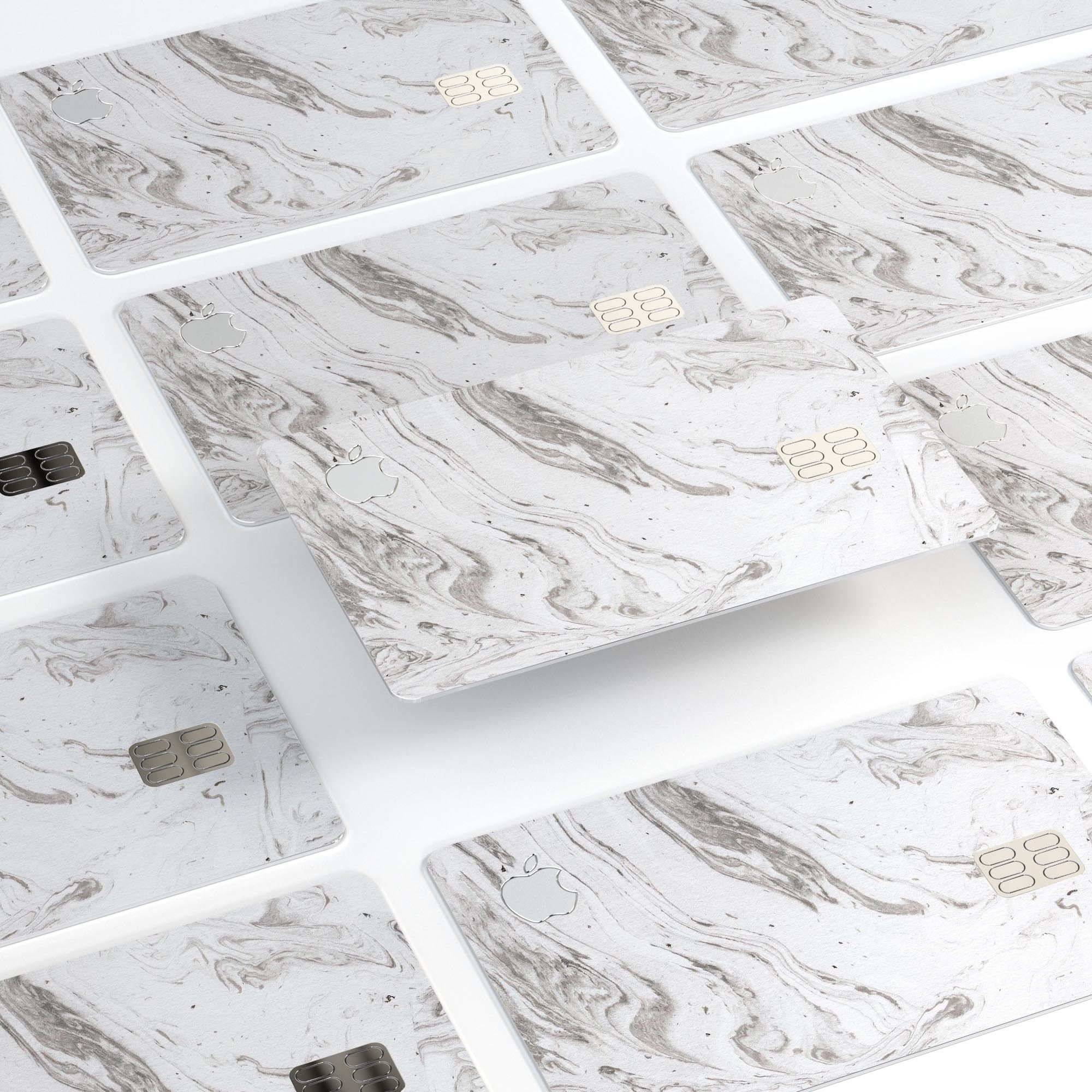 Mixtured BW v2 Textured Marble decal skin-kit for Apple Card, showcasing its premium vinyl texture and stylish design.