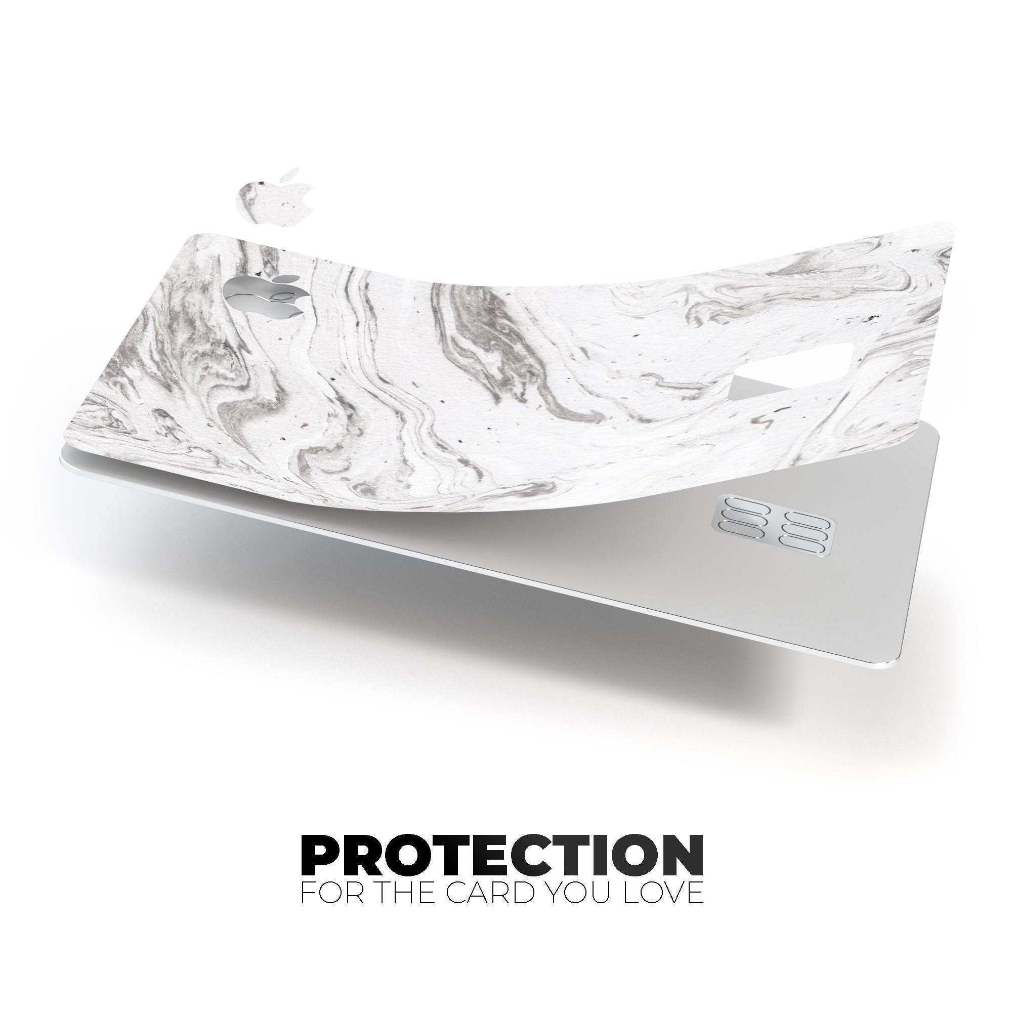 Mixtured BW v2 Textured Marble decal skin-kit for Apple Card, showcasing its premium vinyl texture and stylish design.