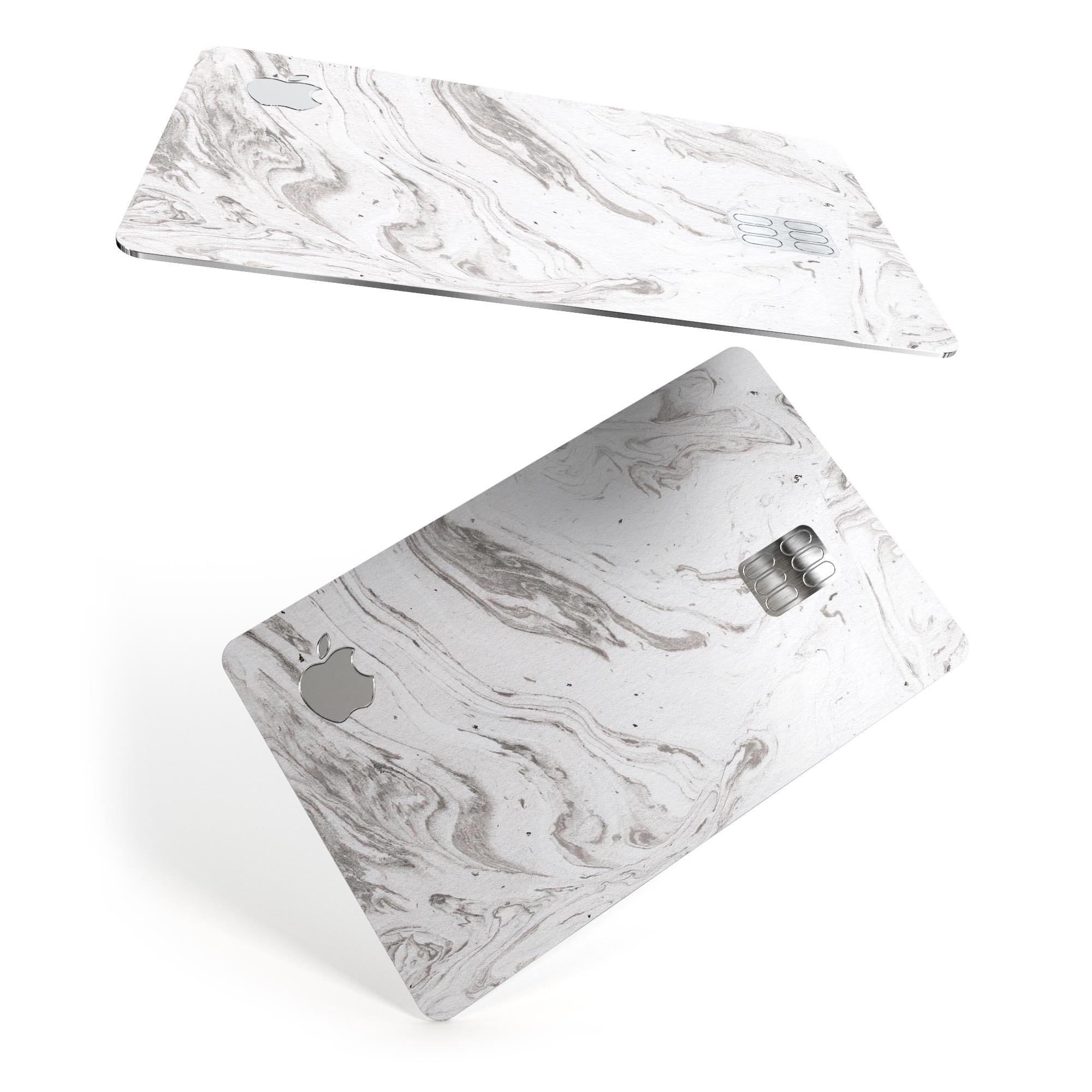 Mixtured BW v2 Textured Marble decal skin-kit for Apple Card, showcasing its premium vinyl texture and stylish design.
