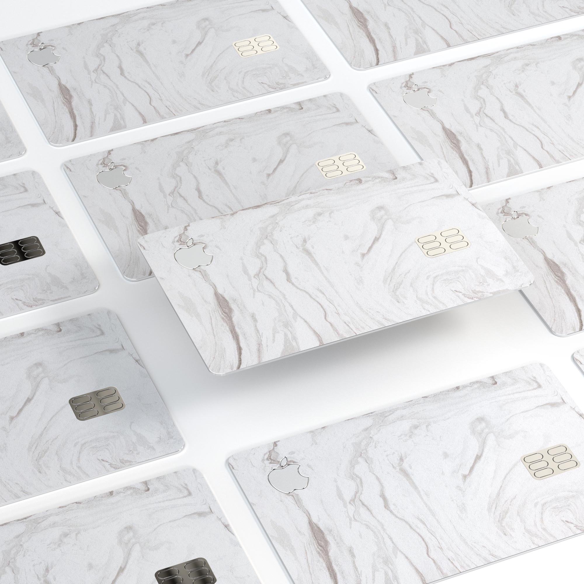 Mixtured Gray 199 Textured Marble skin applied on an Apple Card, showcasing its premium design and protective features.