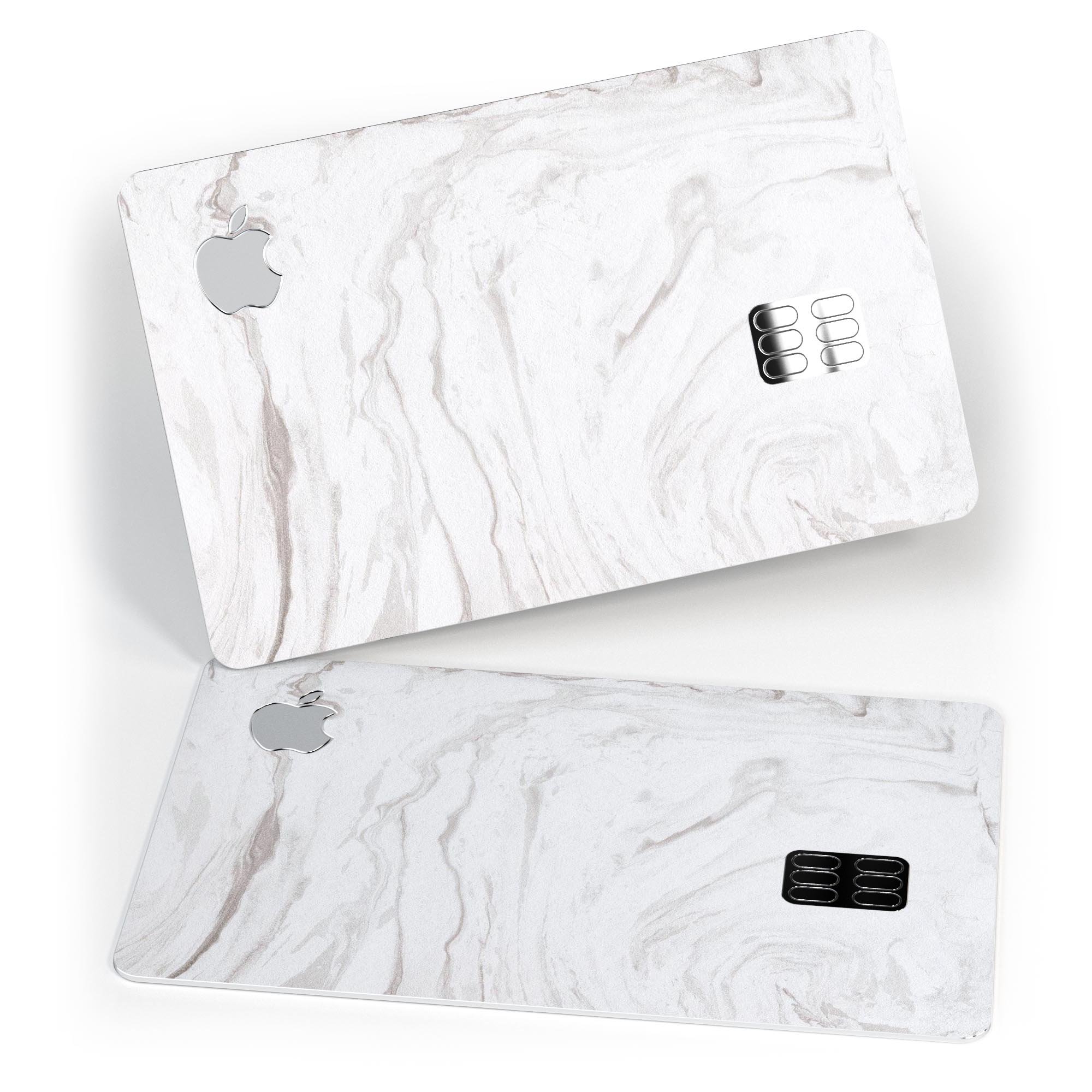 Mixtured Gray 199 Textured Marble skin applied on an Apple Card, showcasing its premium design and protective features.