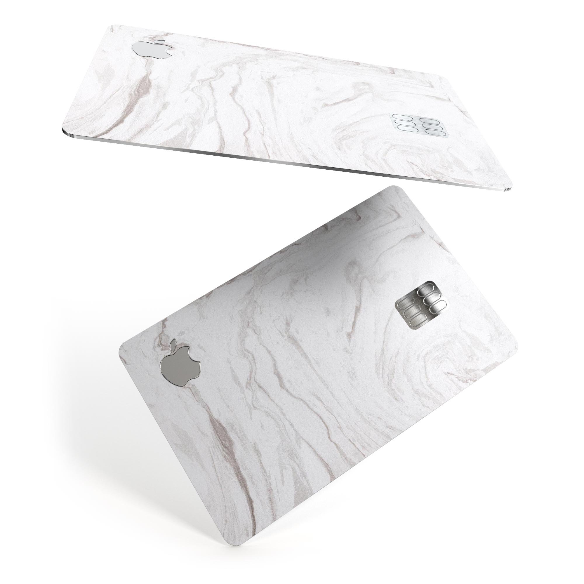 Mixtured Gray 199 Textured Marble skin applied on an Apple Card, showcasing its premium design and protective features.